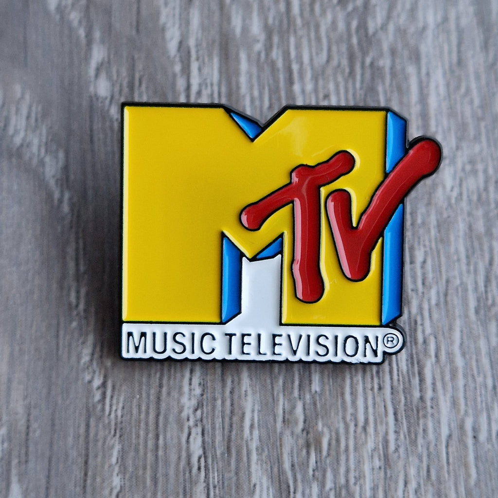 Spilla logo TV musicale vintage