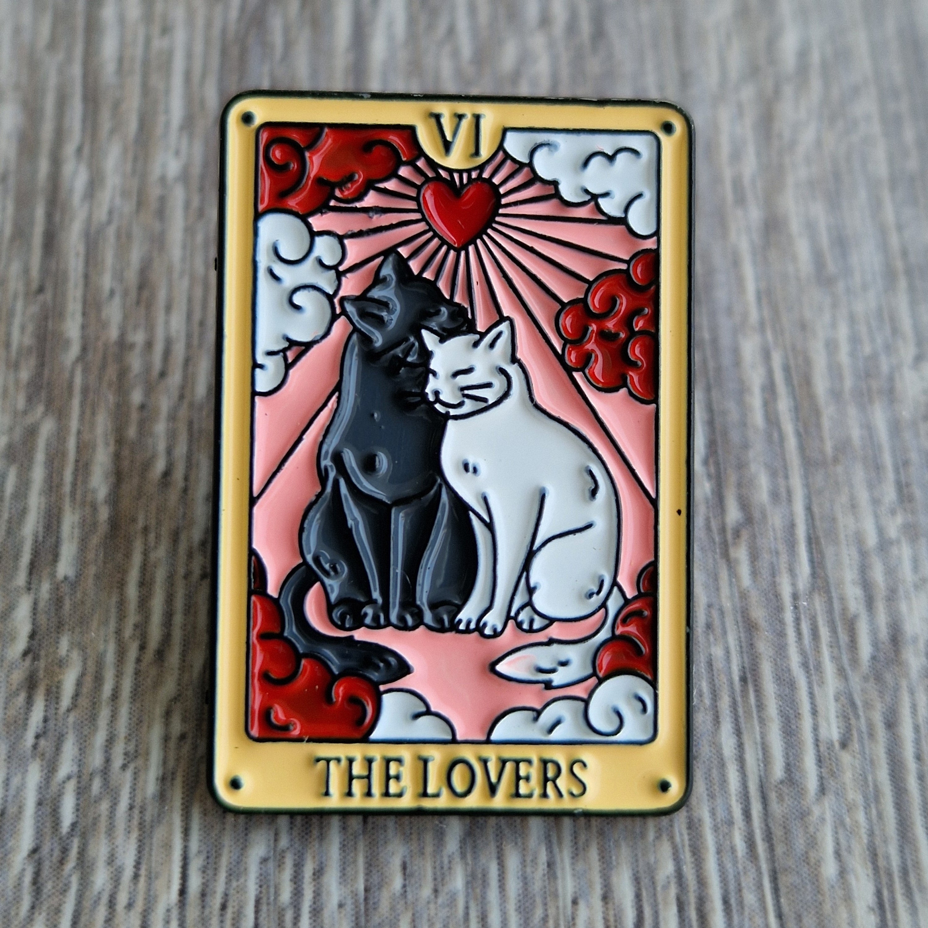 Spilla Tarot “The Lovers” con Gatti