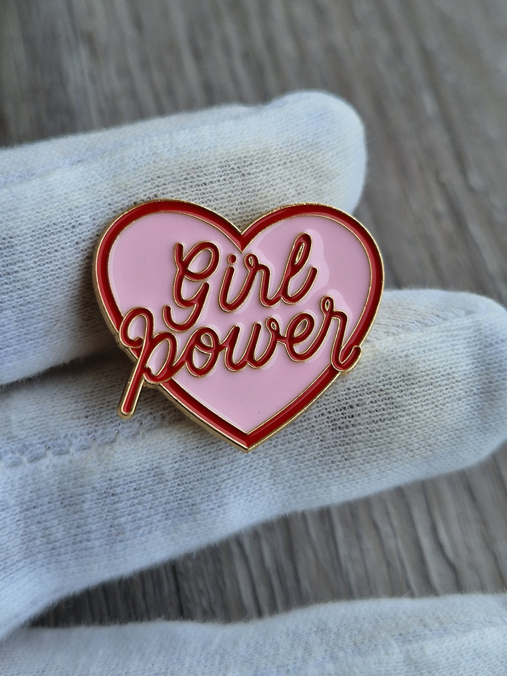 Spilla Girl Power Cuore Rosa