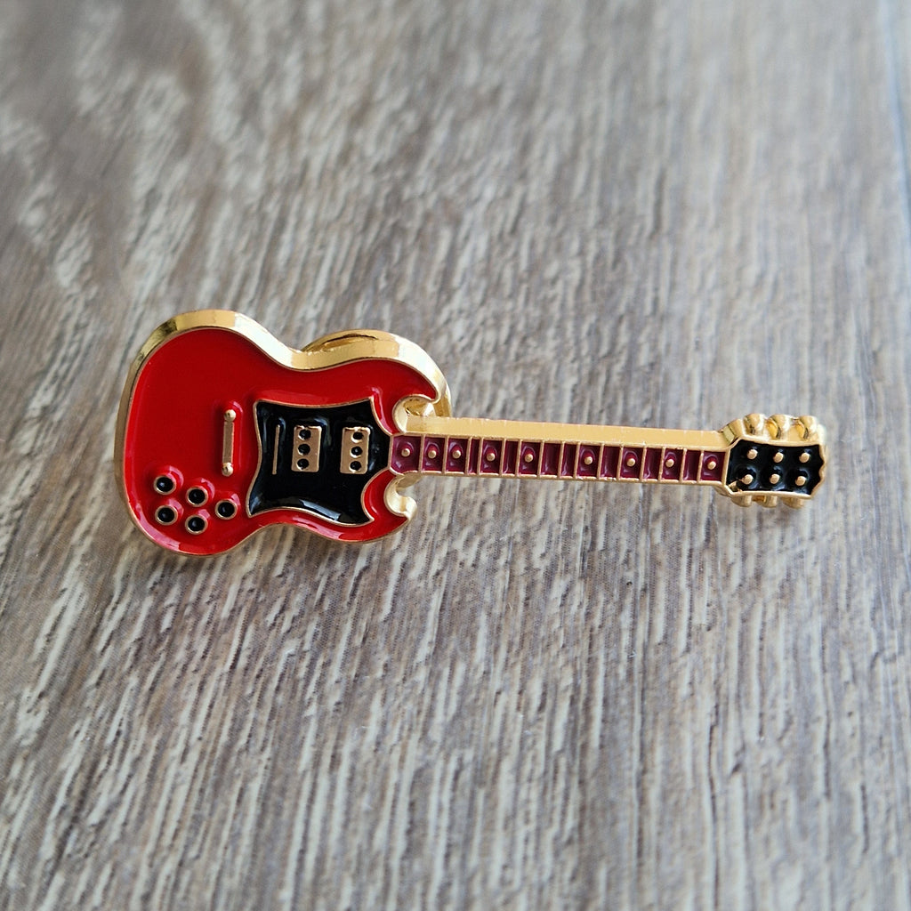 Spilla chitarra Gibson Les Paul rossa