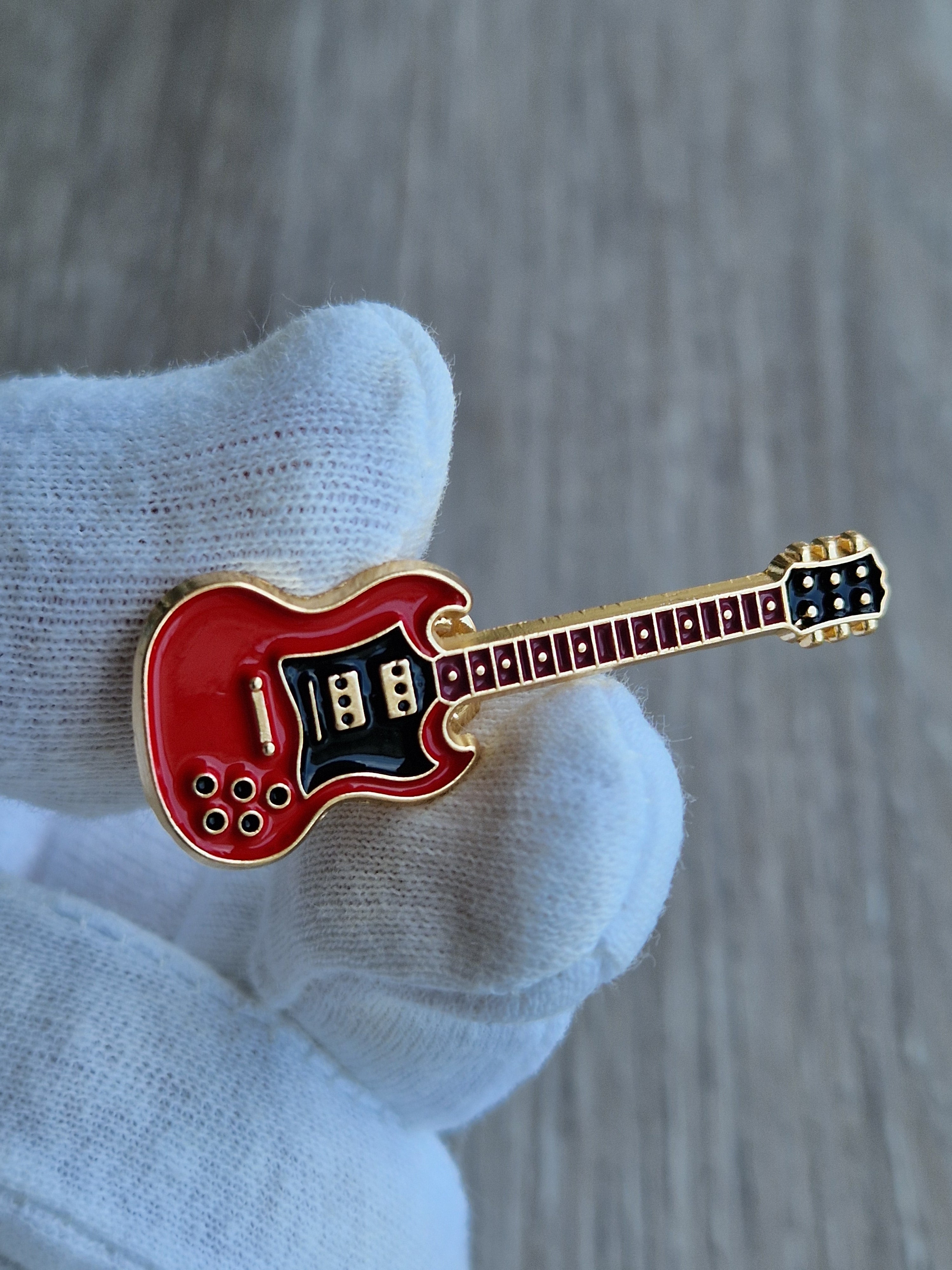 Spilla chitarra Gibson Les Paul rossa