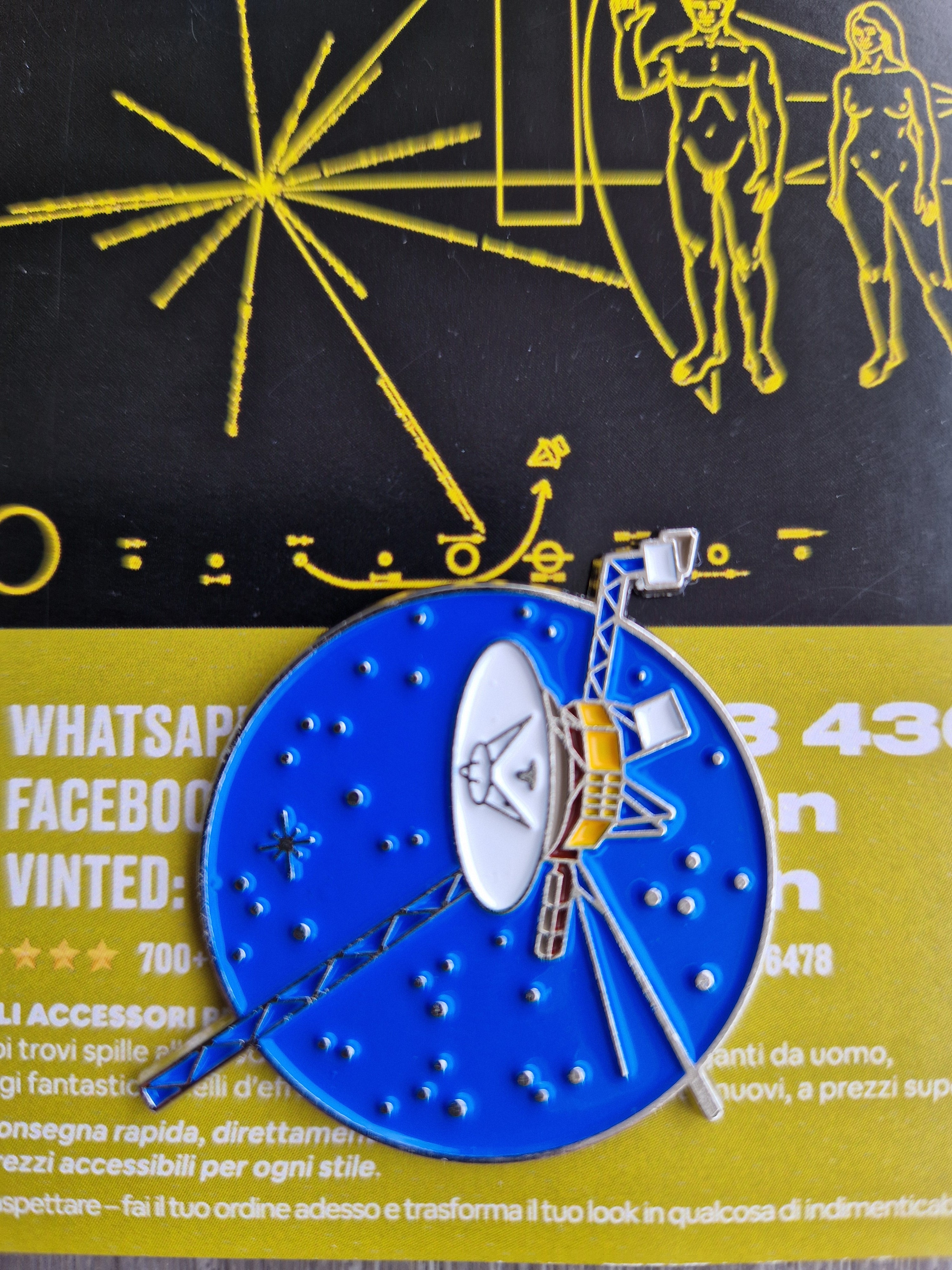 Spilla e Card Voyager Golden Record