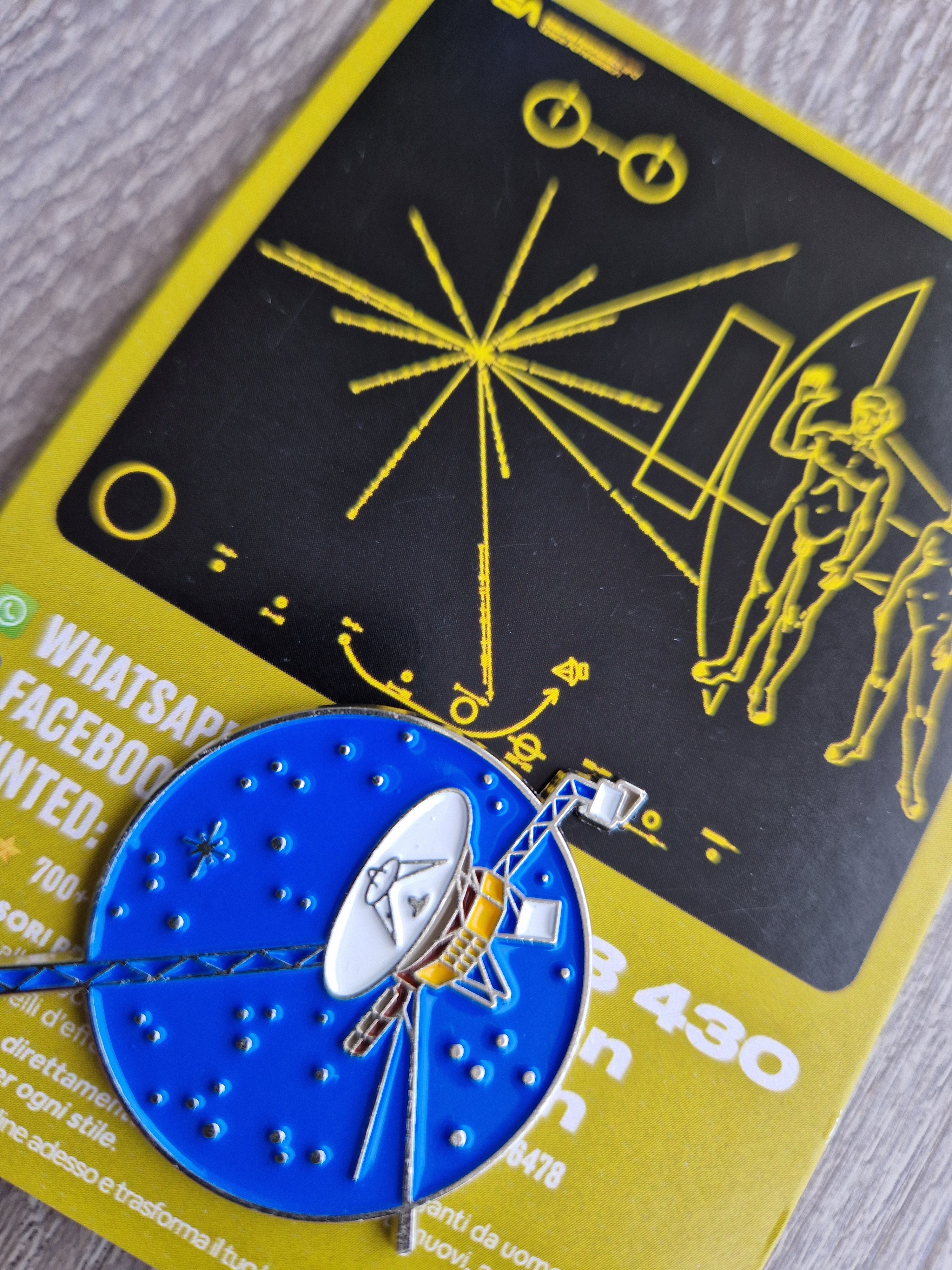 Spilla e Card Voyager Golden Record