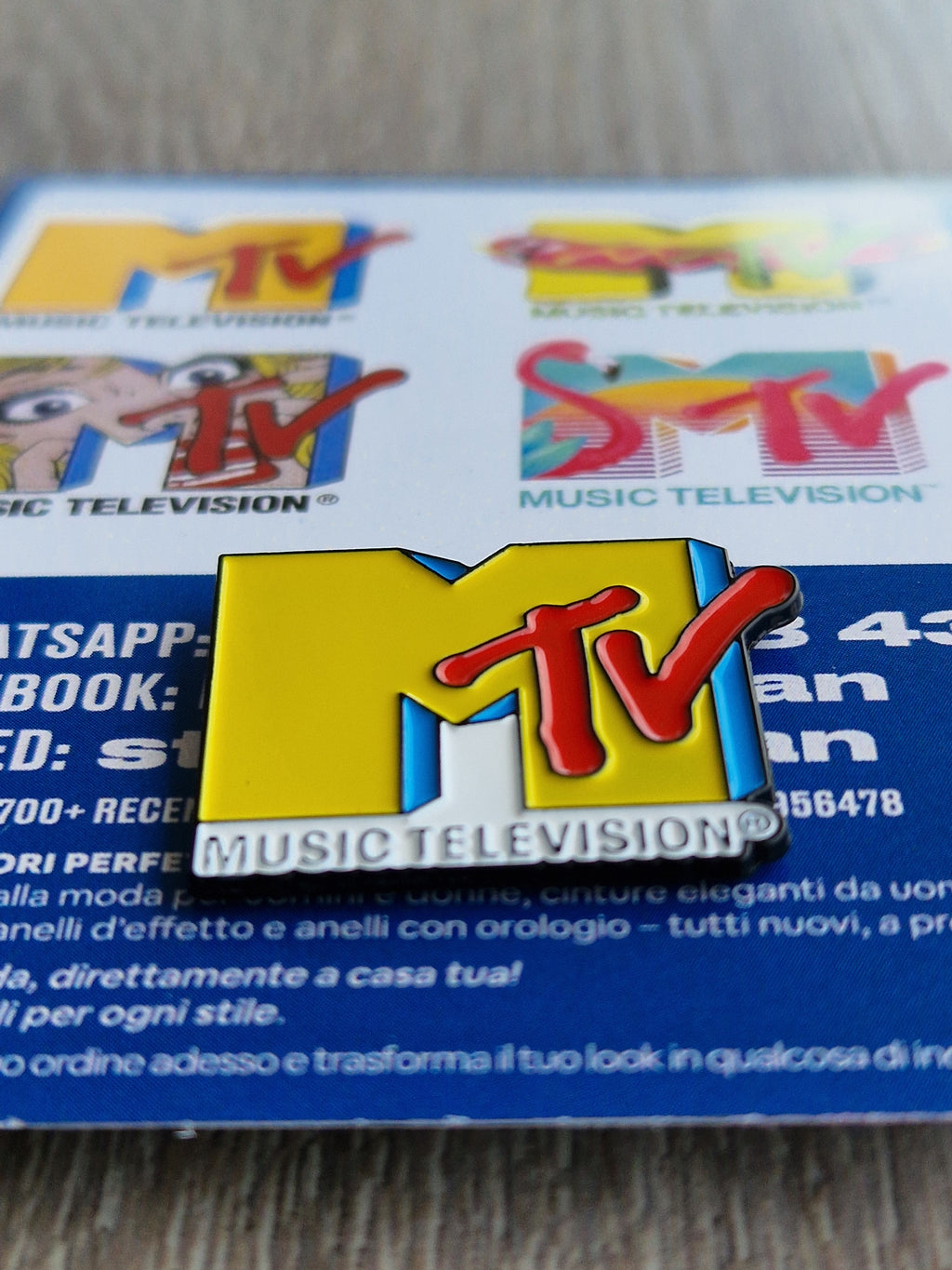 Spilla e Card MTV Music Television Vintage