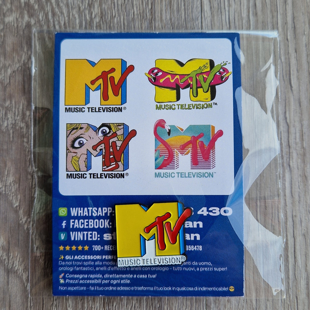 Spilla e Card MTV Music Television Vintage