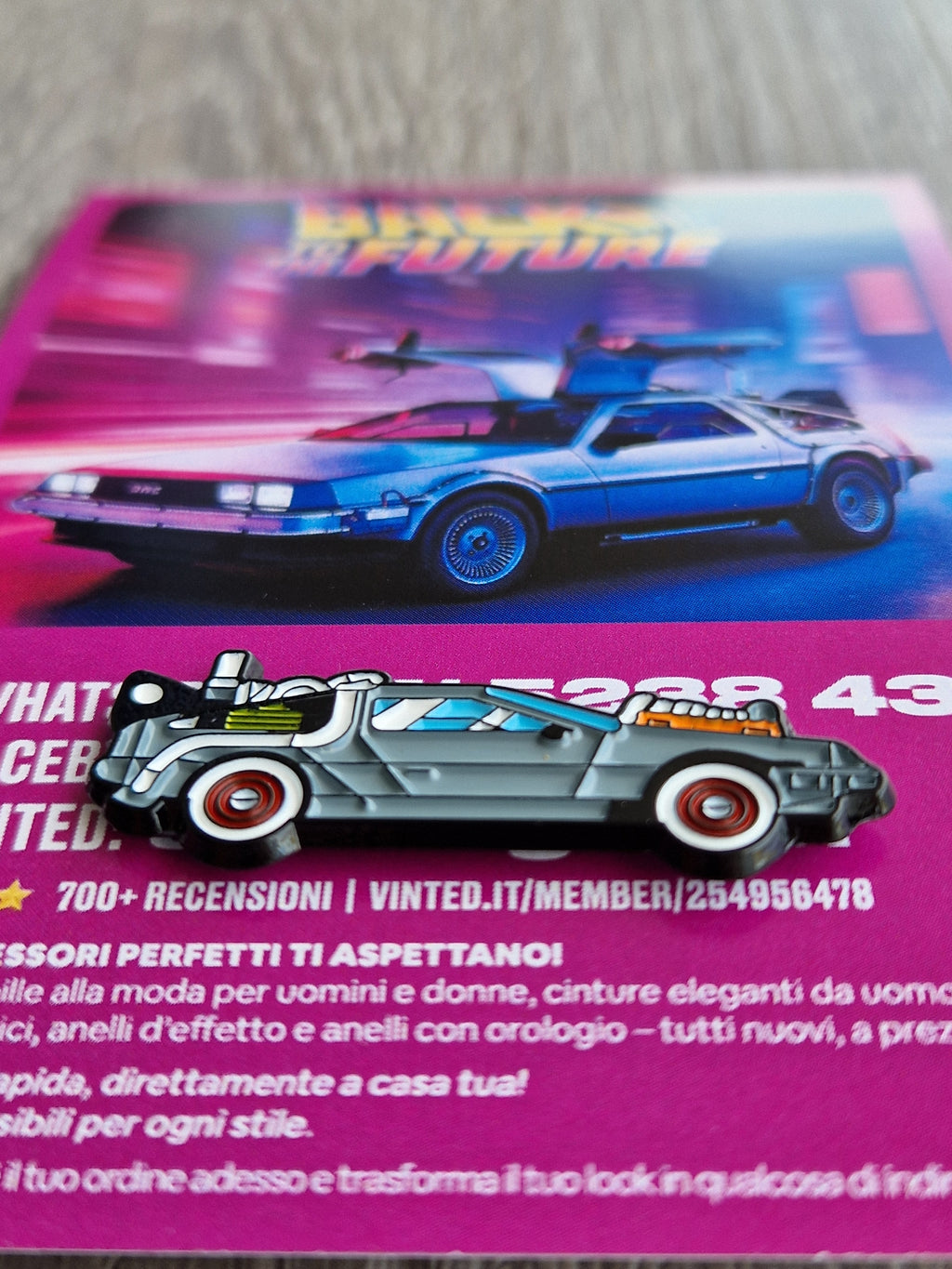 Spilla e card Back to the Future