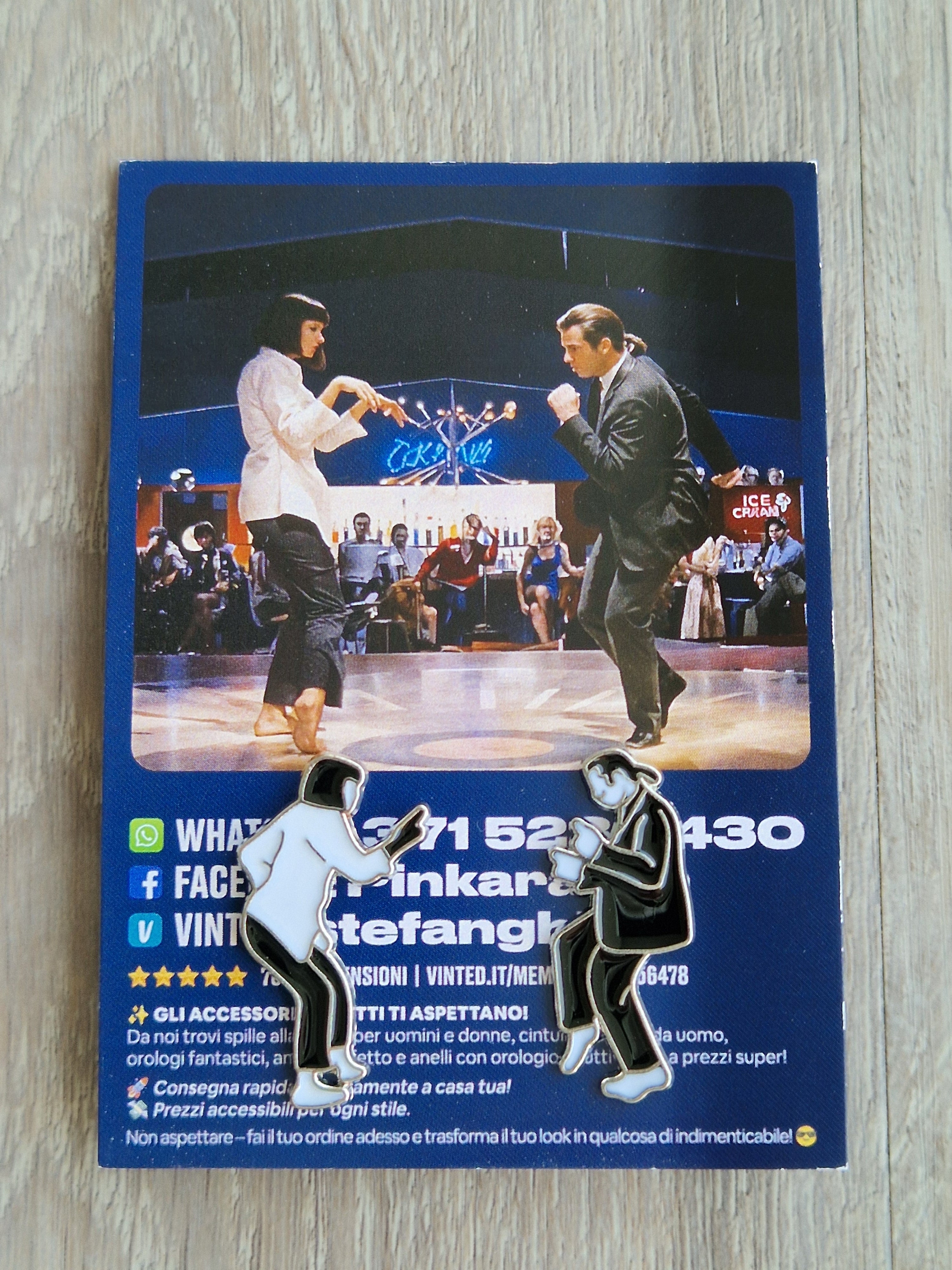 Spilla e card MTV Music Television Vintage