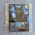 Spilla e card Gatto Nero Stile Notte Stellata