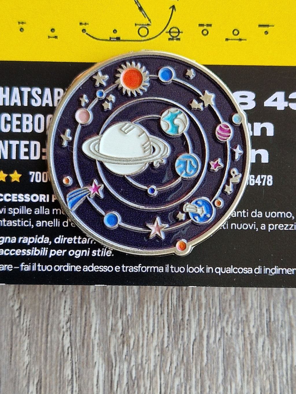 Spilla e card Sistema Solare