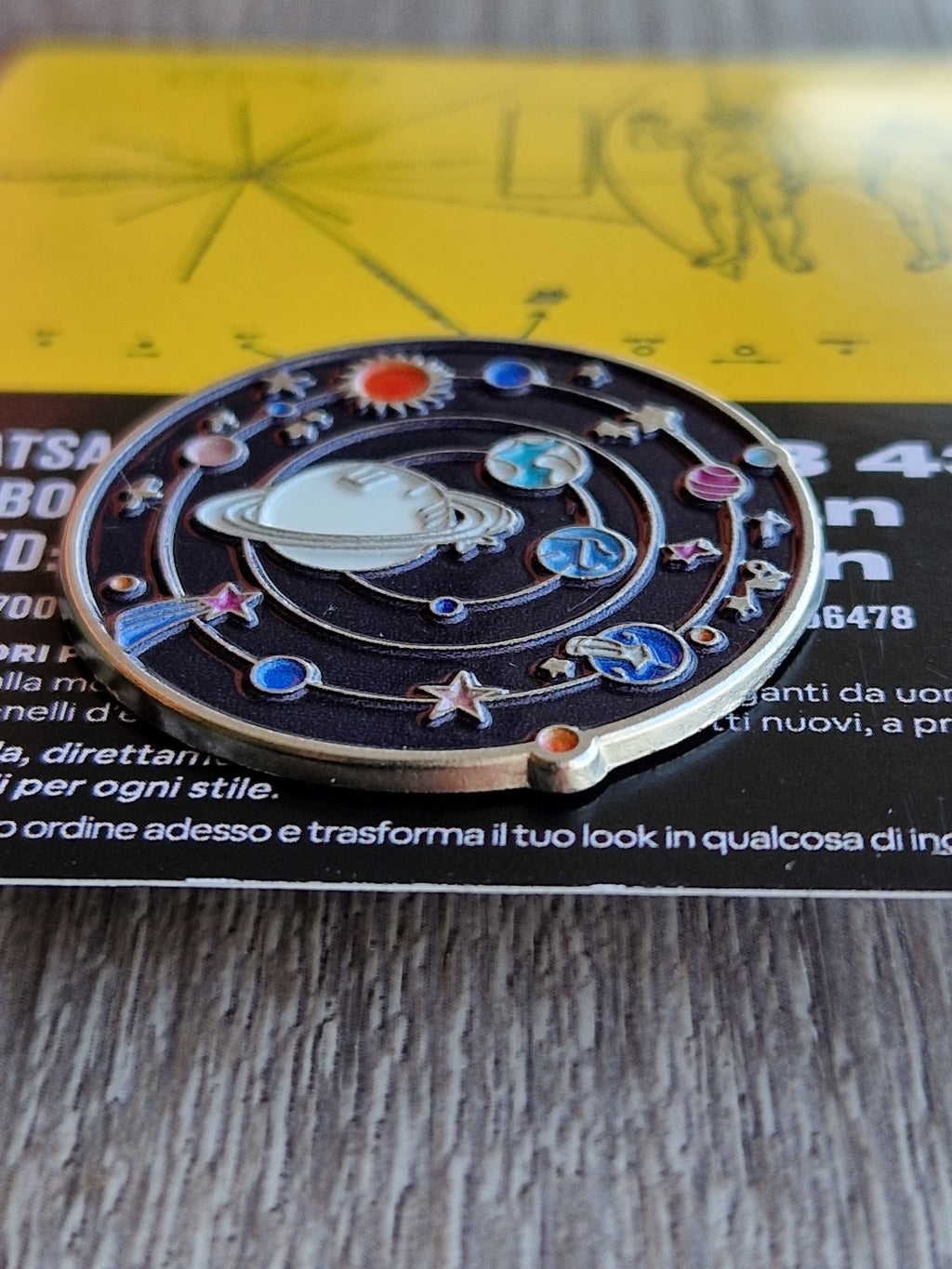 Spilla e card Sistema Solare