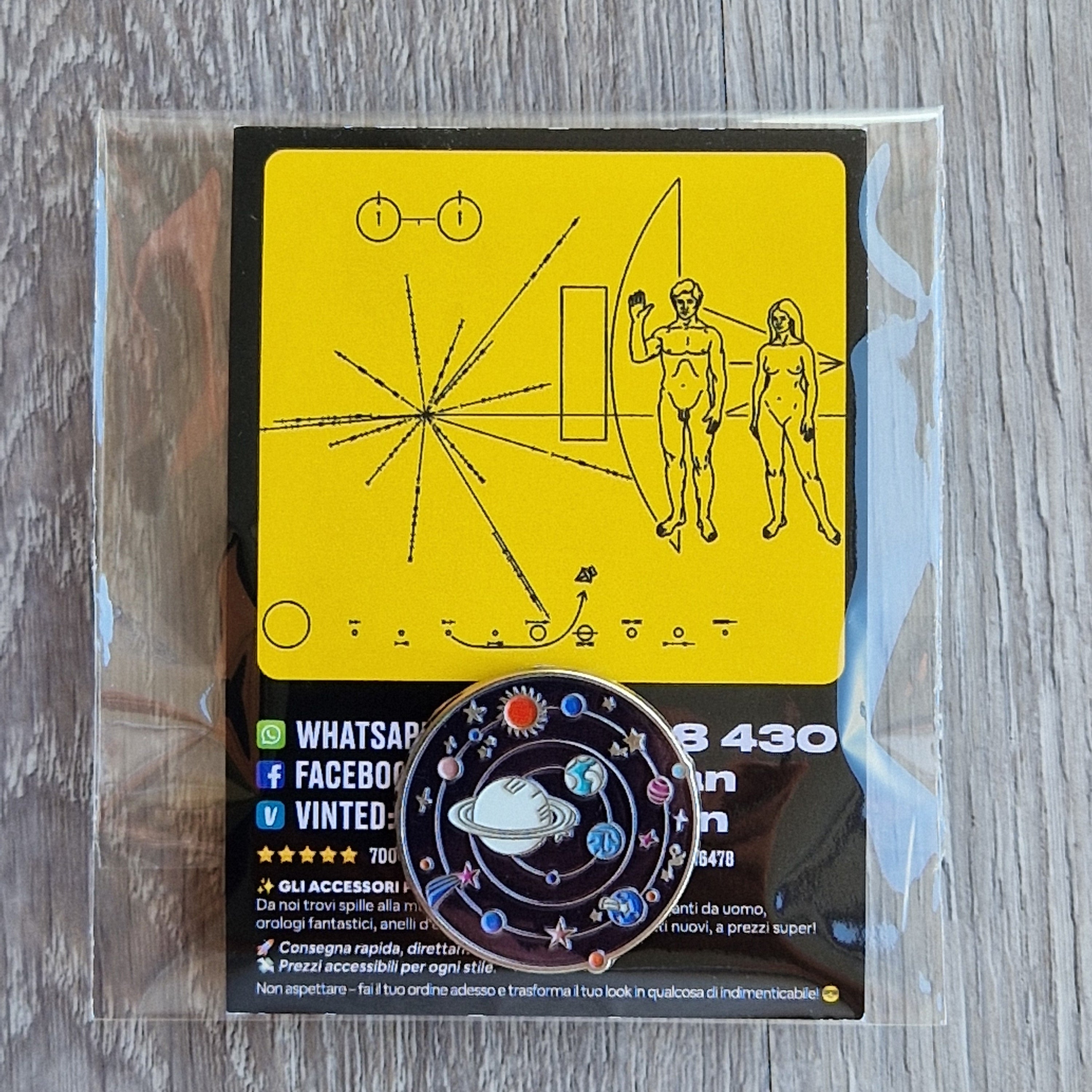 Spilla e card Sistema Solare
