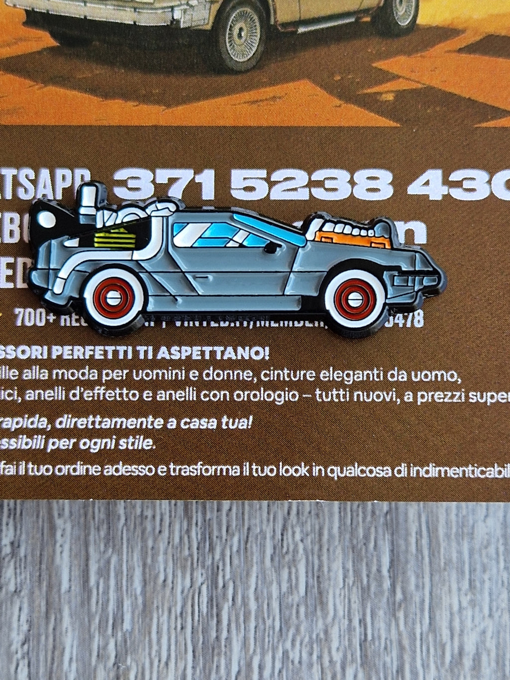 Spilla e card Back to the Future