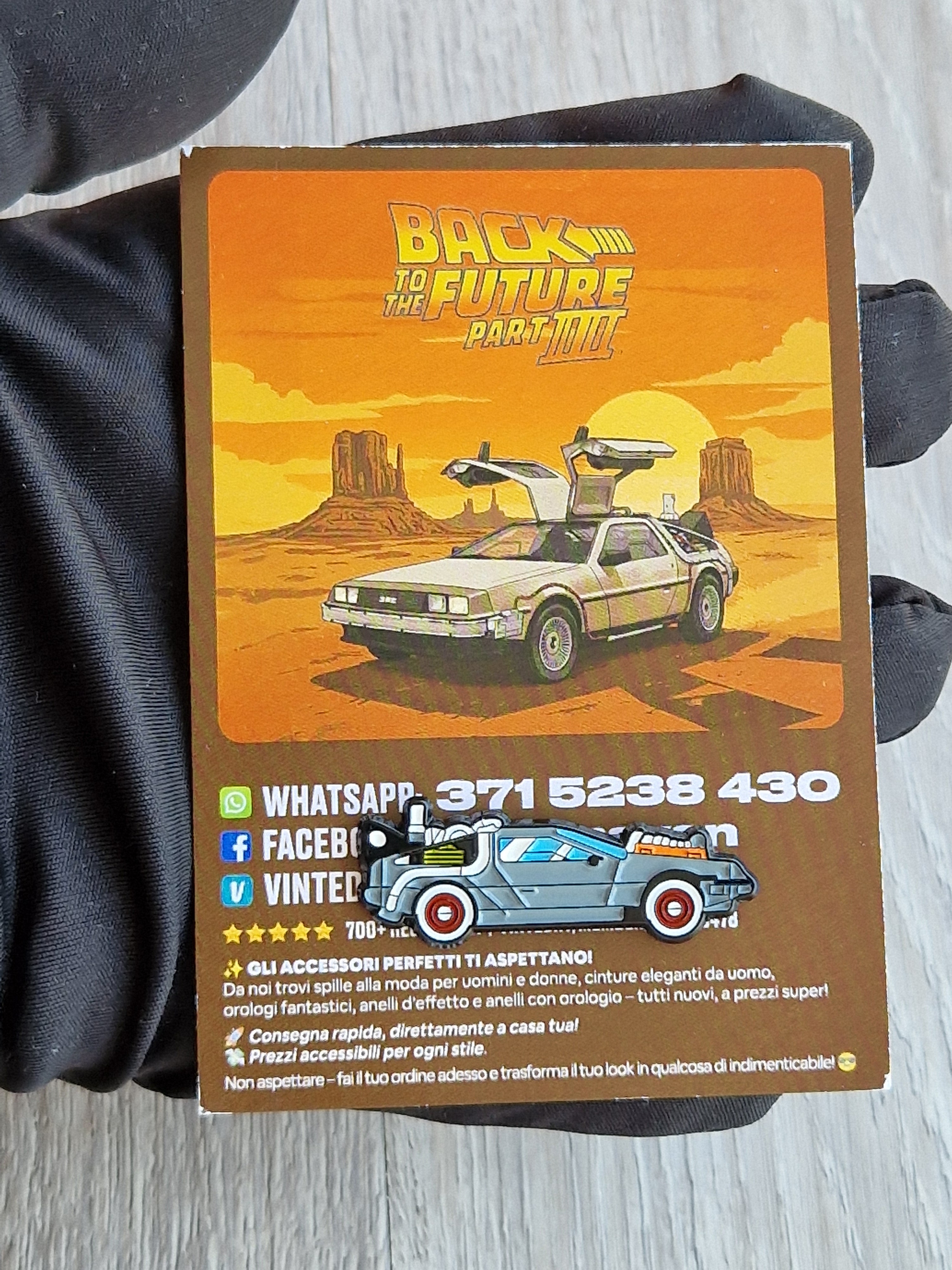 Spilla e card Back to the Future