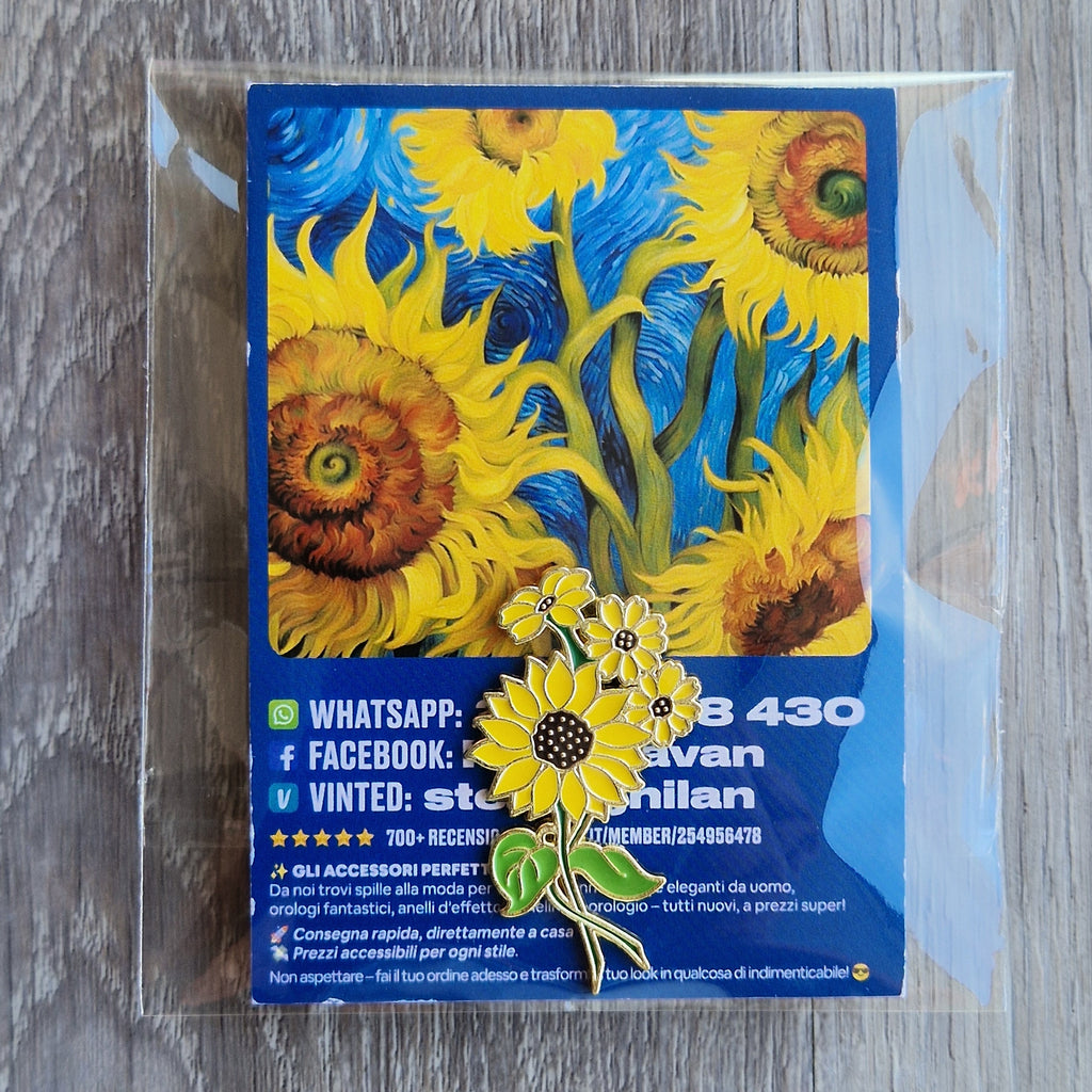 Spilla e card Girasole Artistico