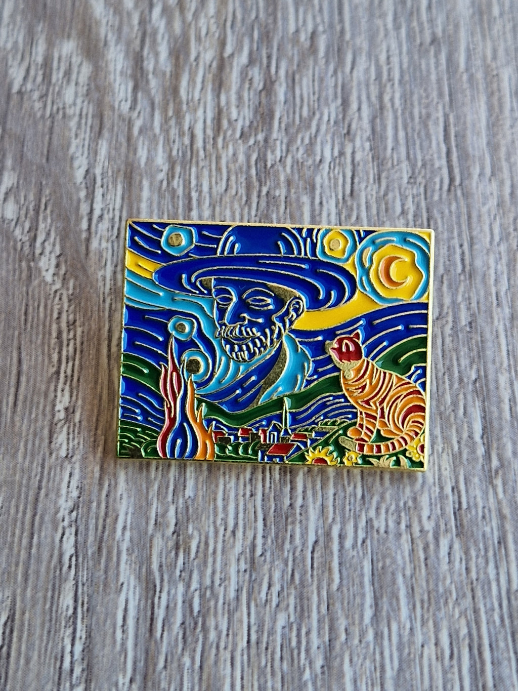 Spilla e card Notte Stellata Van Gogh