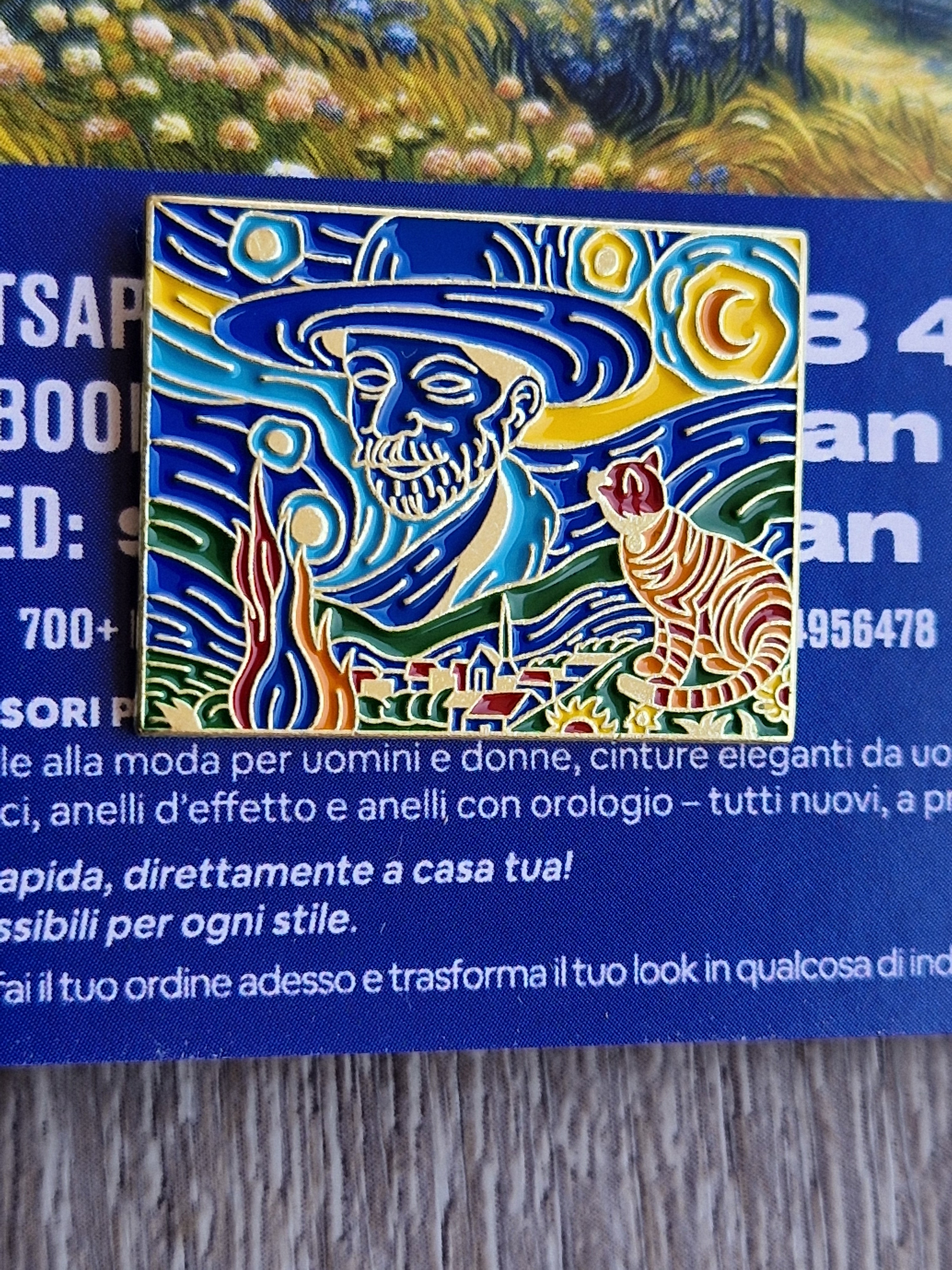 Spilla e card Notte Stellata Van Gogh