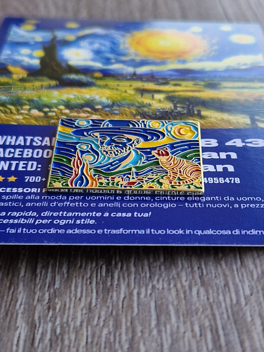 Spilla e card Notte Stellata Van Gogh