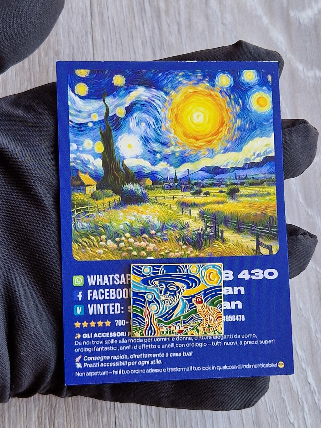 Spilla e card Notte Stellata Van Gogh