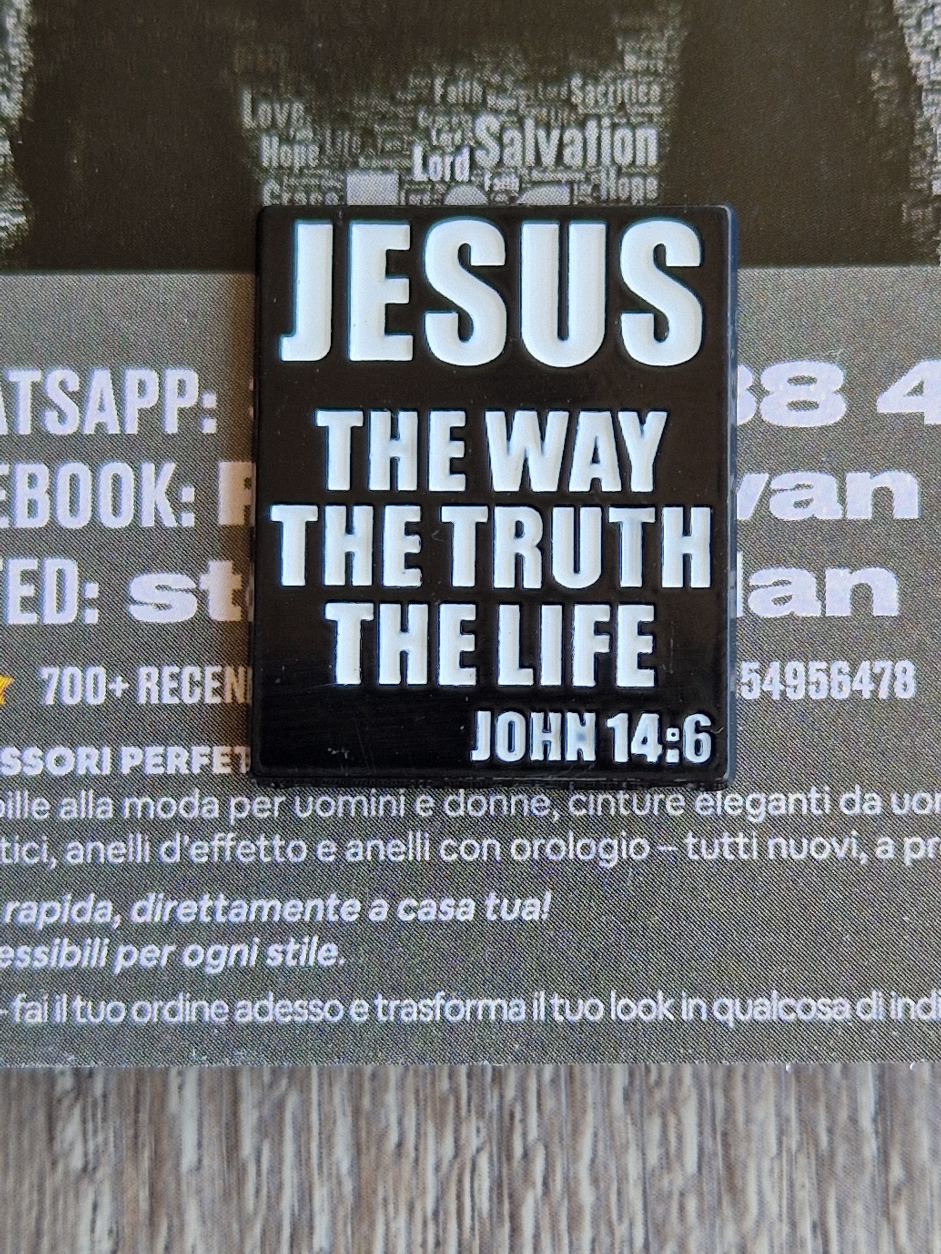 Spilla e card Jesus The Way The Truth The Life
