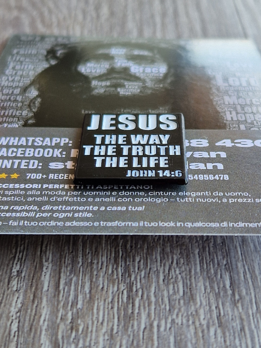 Spilla e card Jesus The Way The Truth The Life