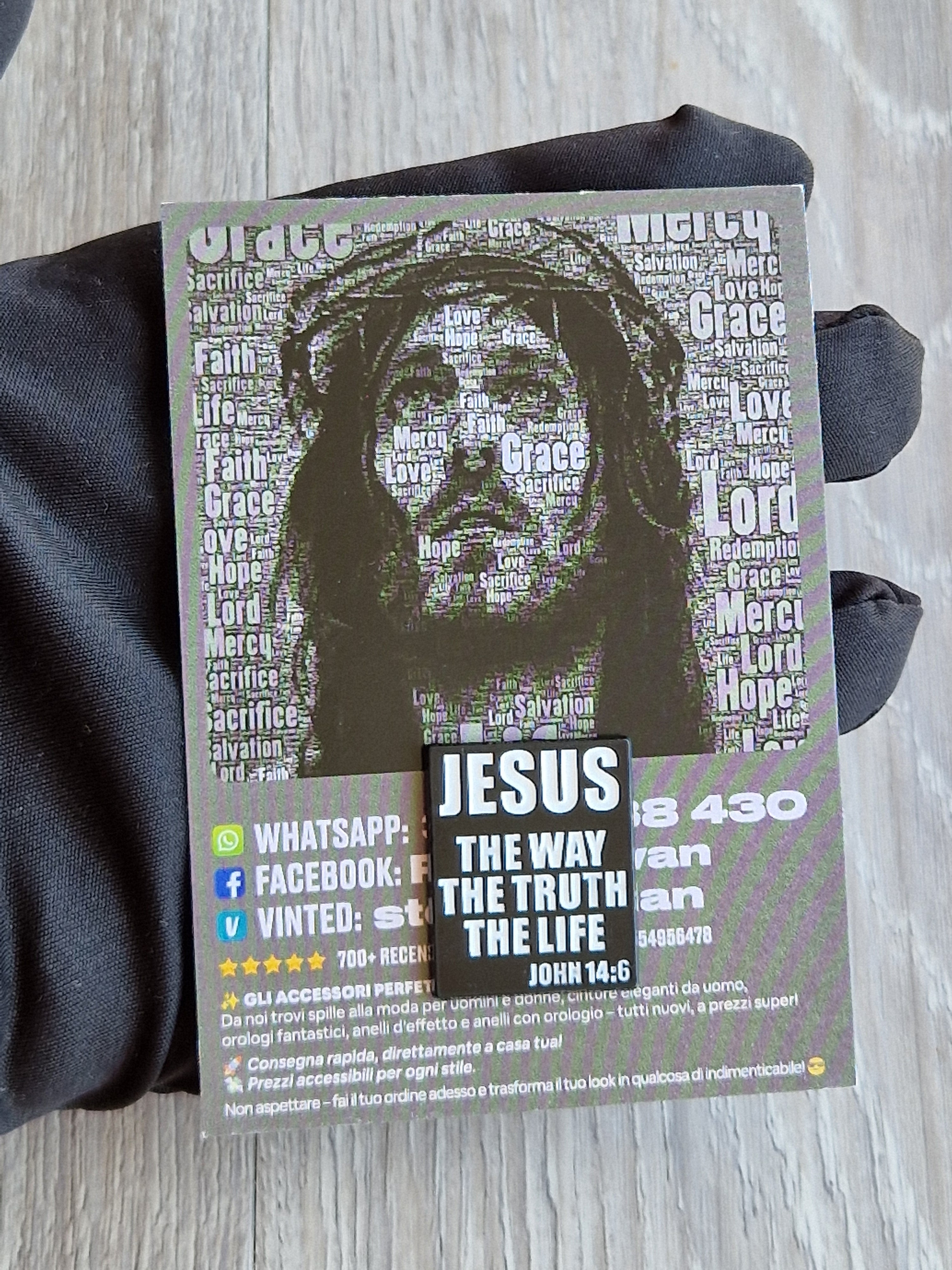Spilla e card Jesus The Way The Truth The Life