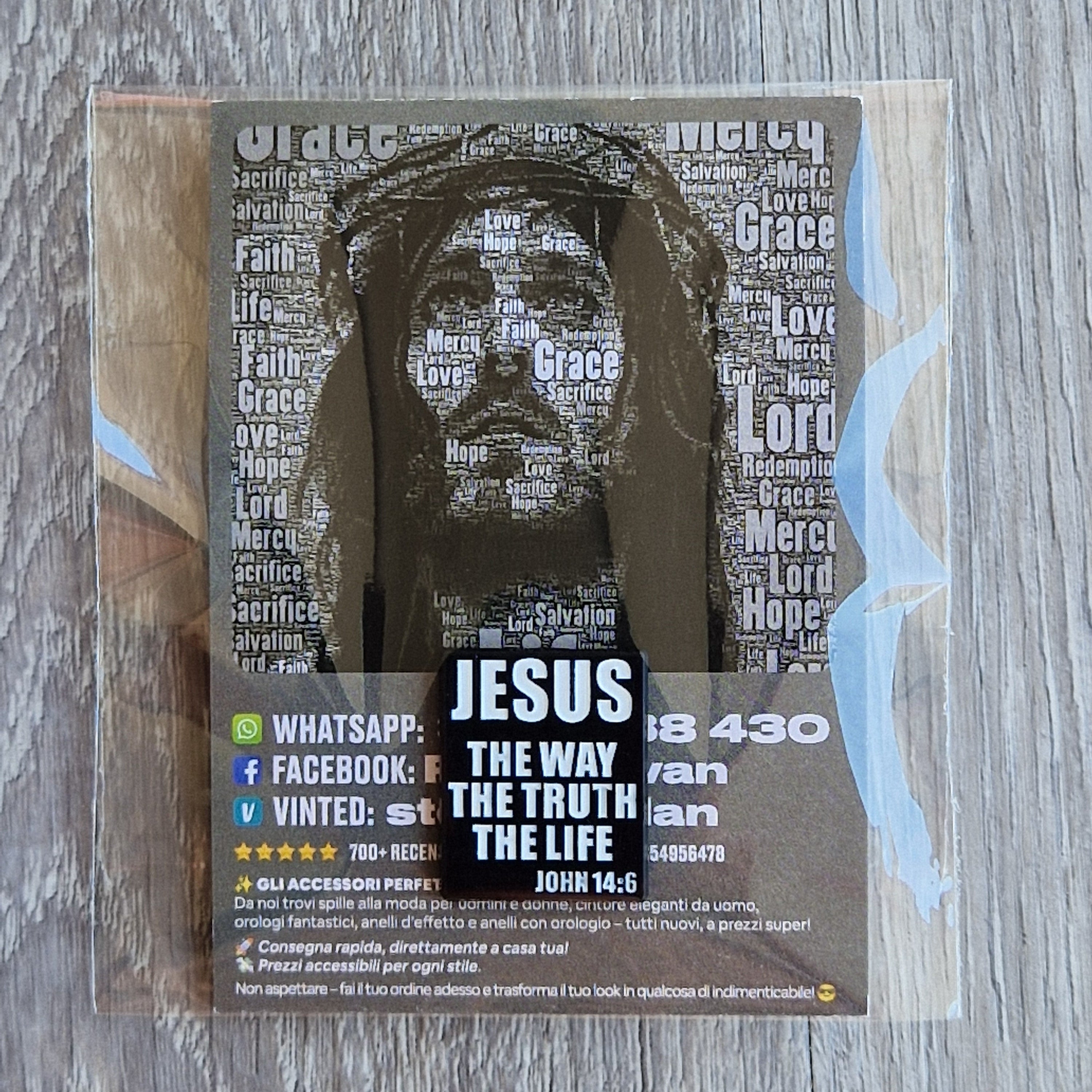 Spilla e card Jesus The Way The Truth The Life