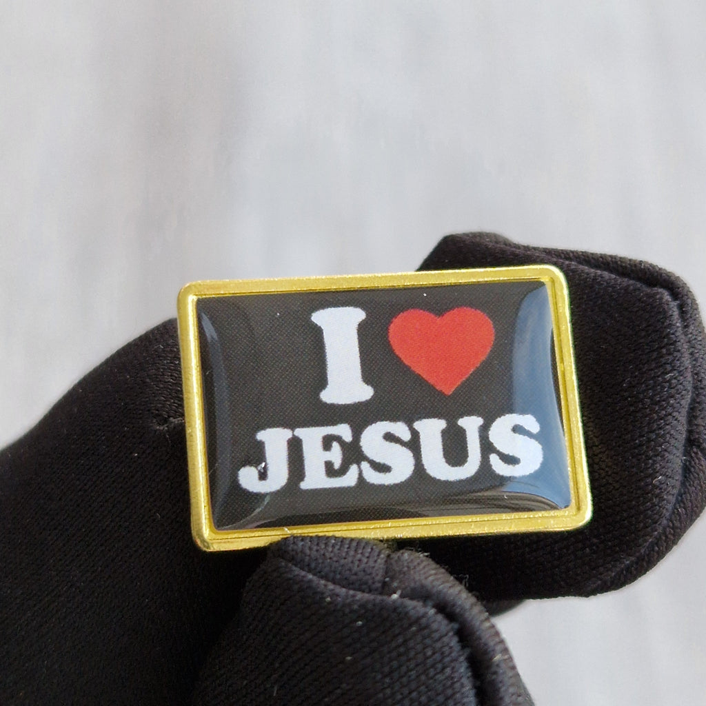 Spilla “I Love Jesus” con Cuore Rosso