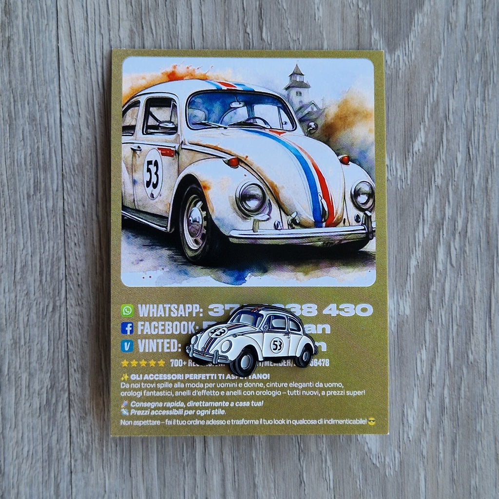 Spilla e card Maggiolino Volkswagen 53