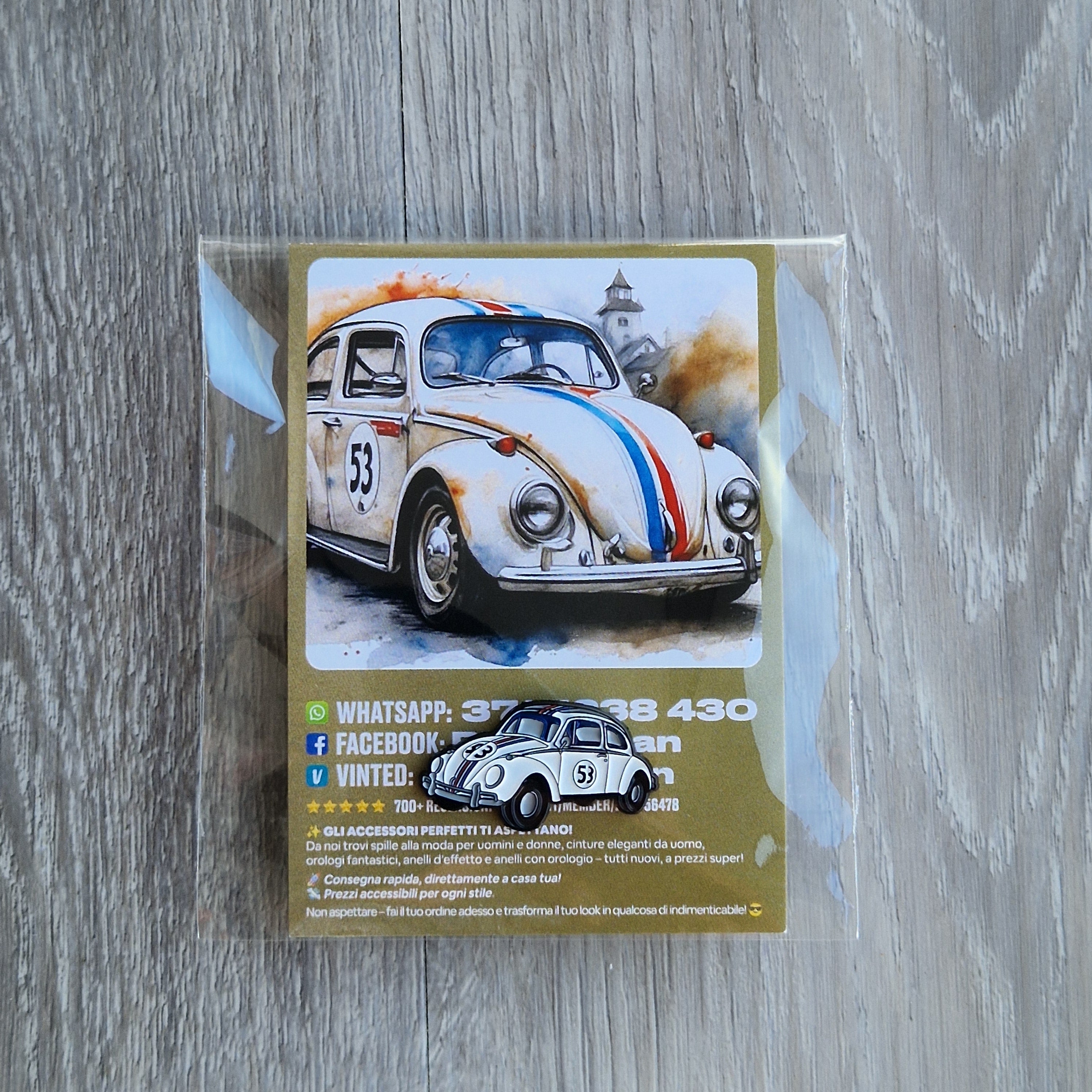 Spilla e card Maggiolino Volkswagen 53