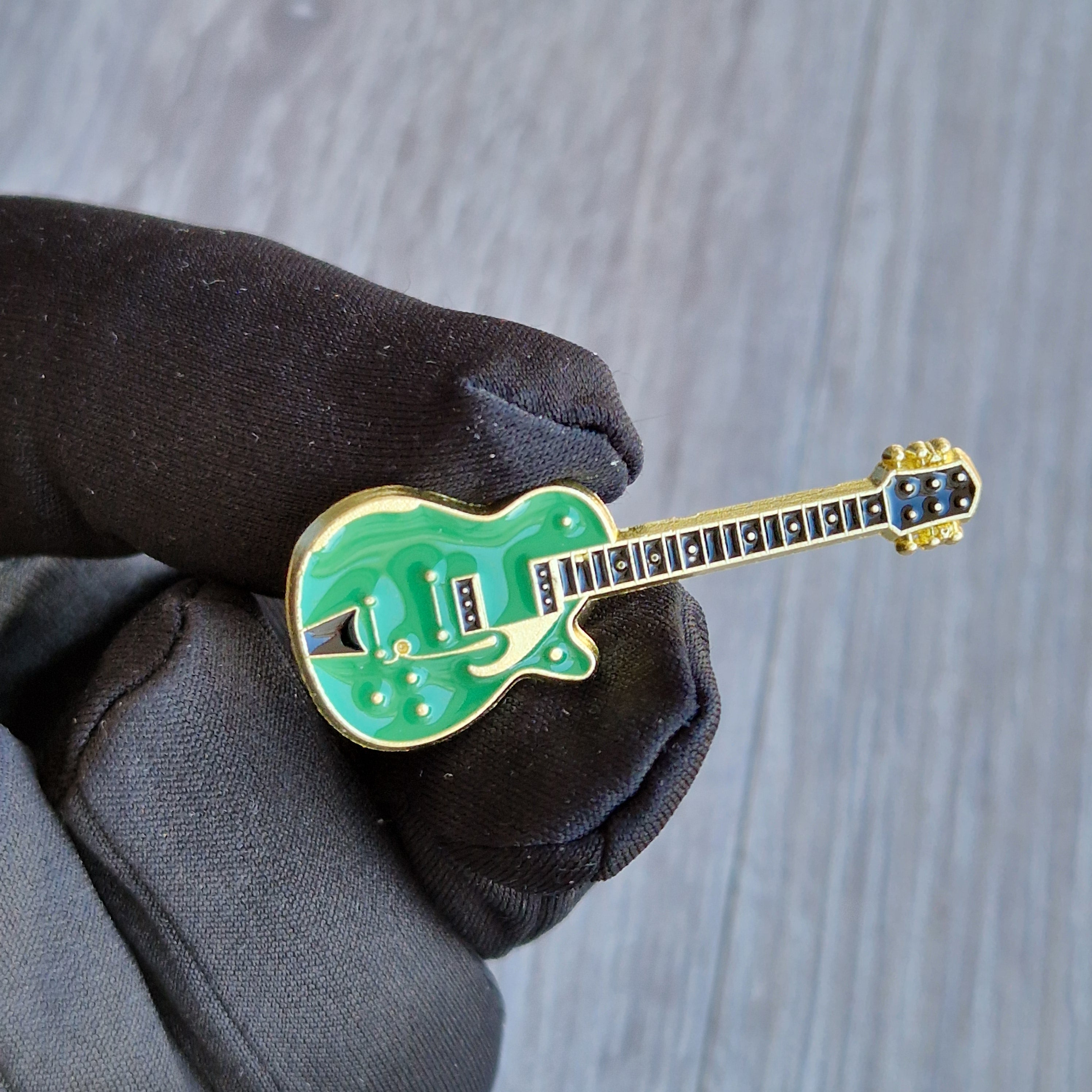 Spilla Chitarra Elettrica Verde