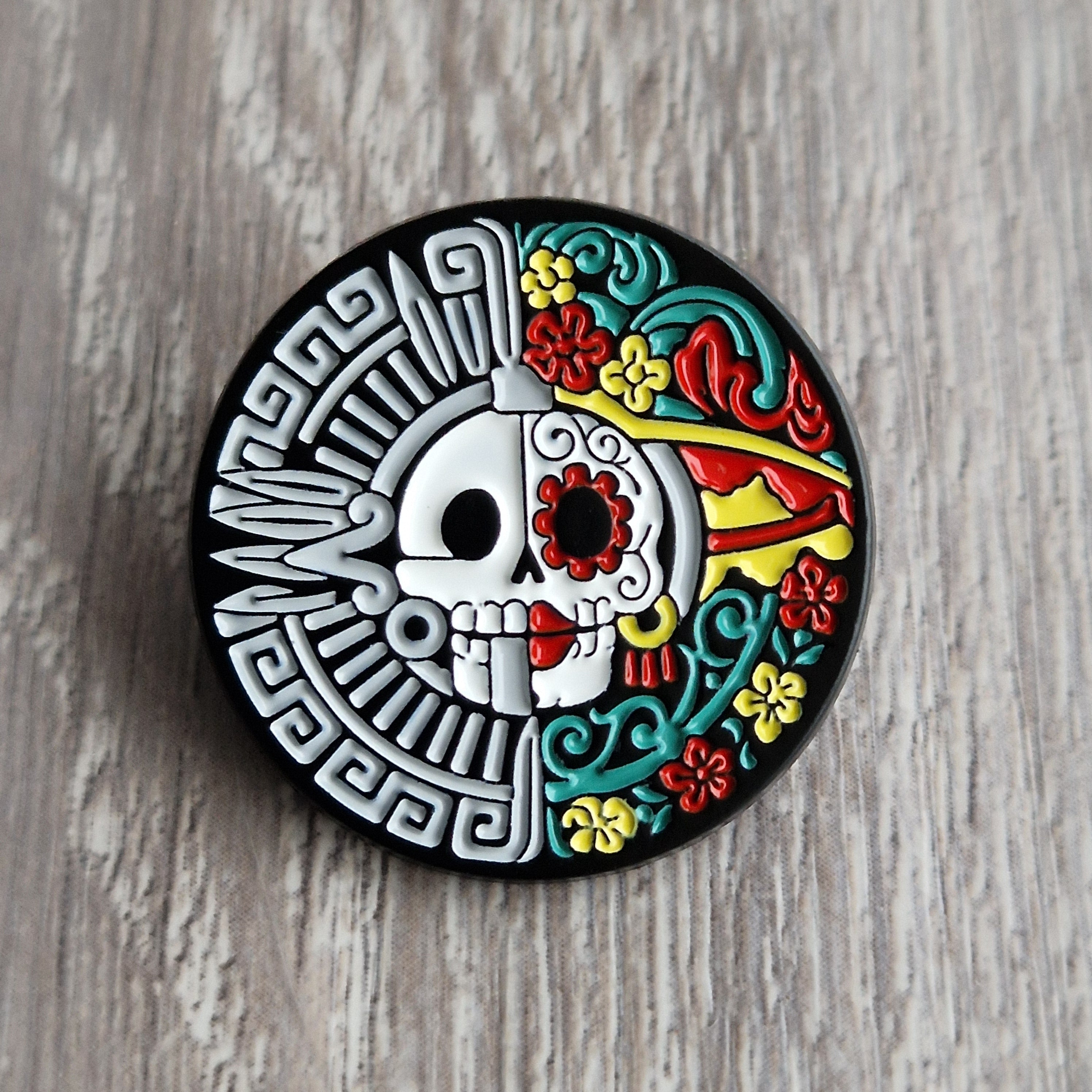 Pin Teschio Messicano Circolare