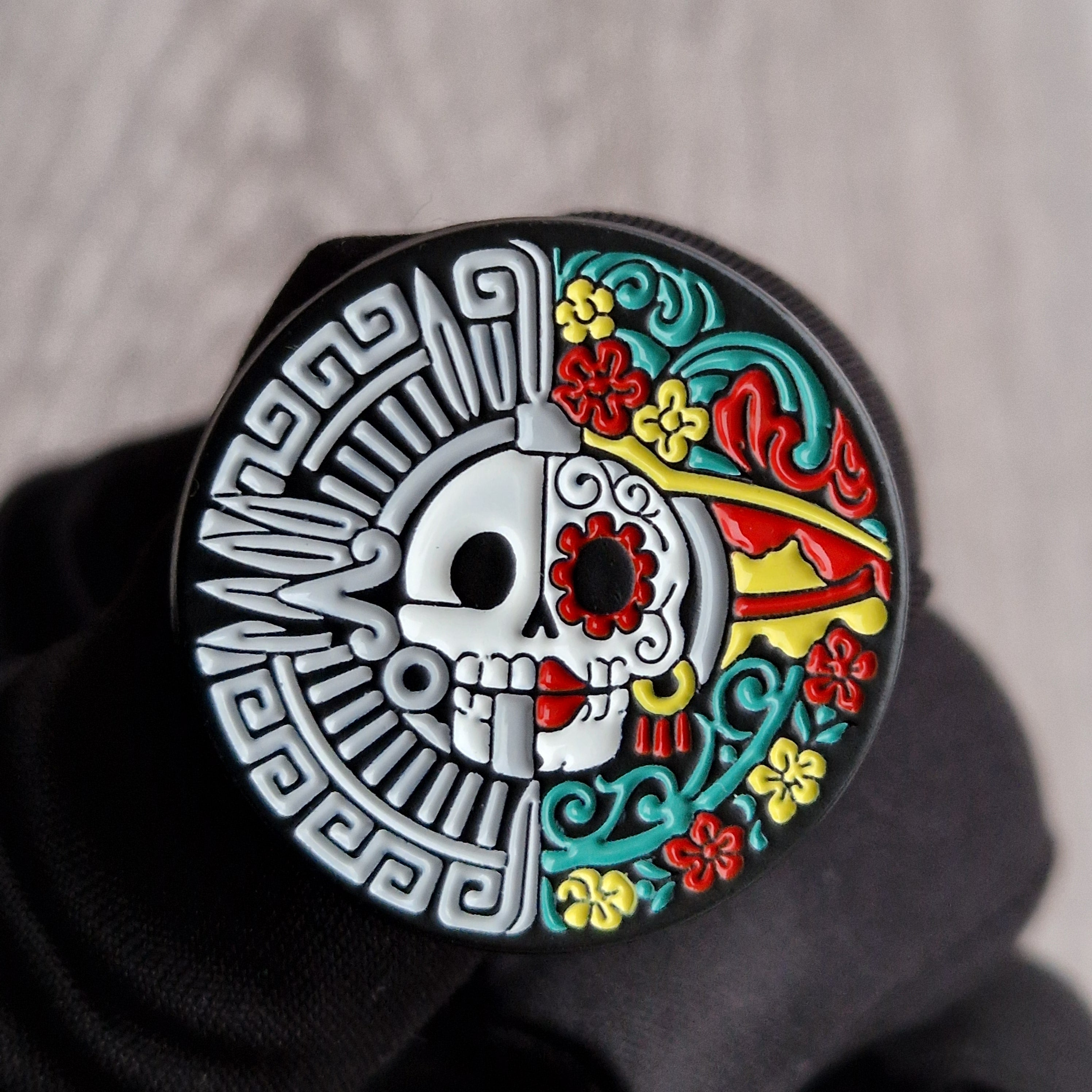 Pin Teschio Messicano Circolare