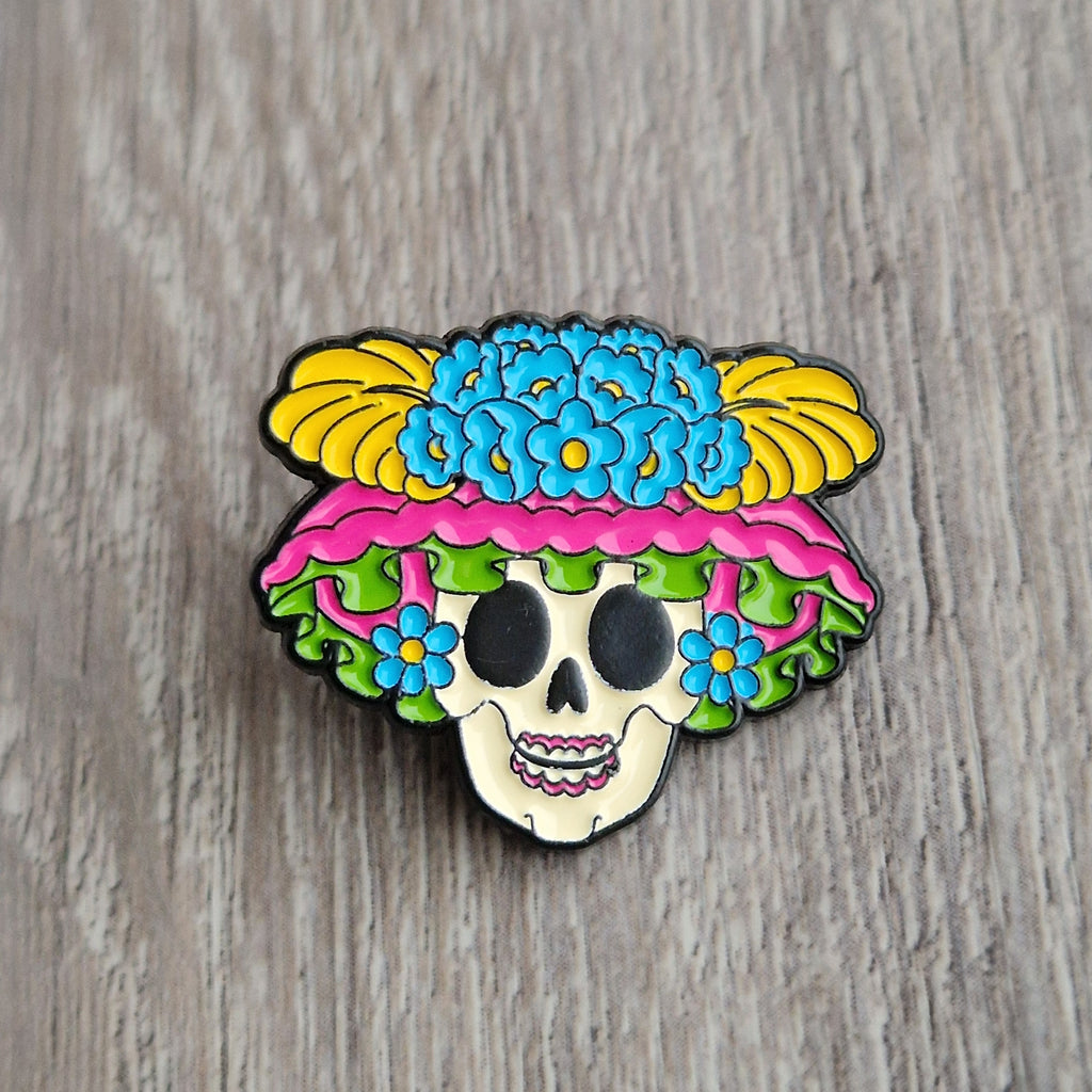 Pin Teschio Messicano con Fiori