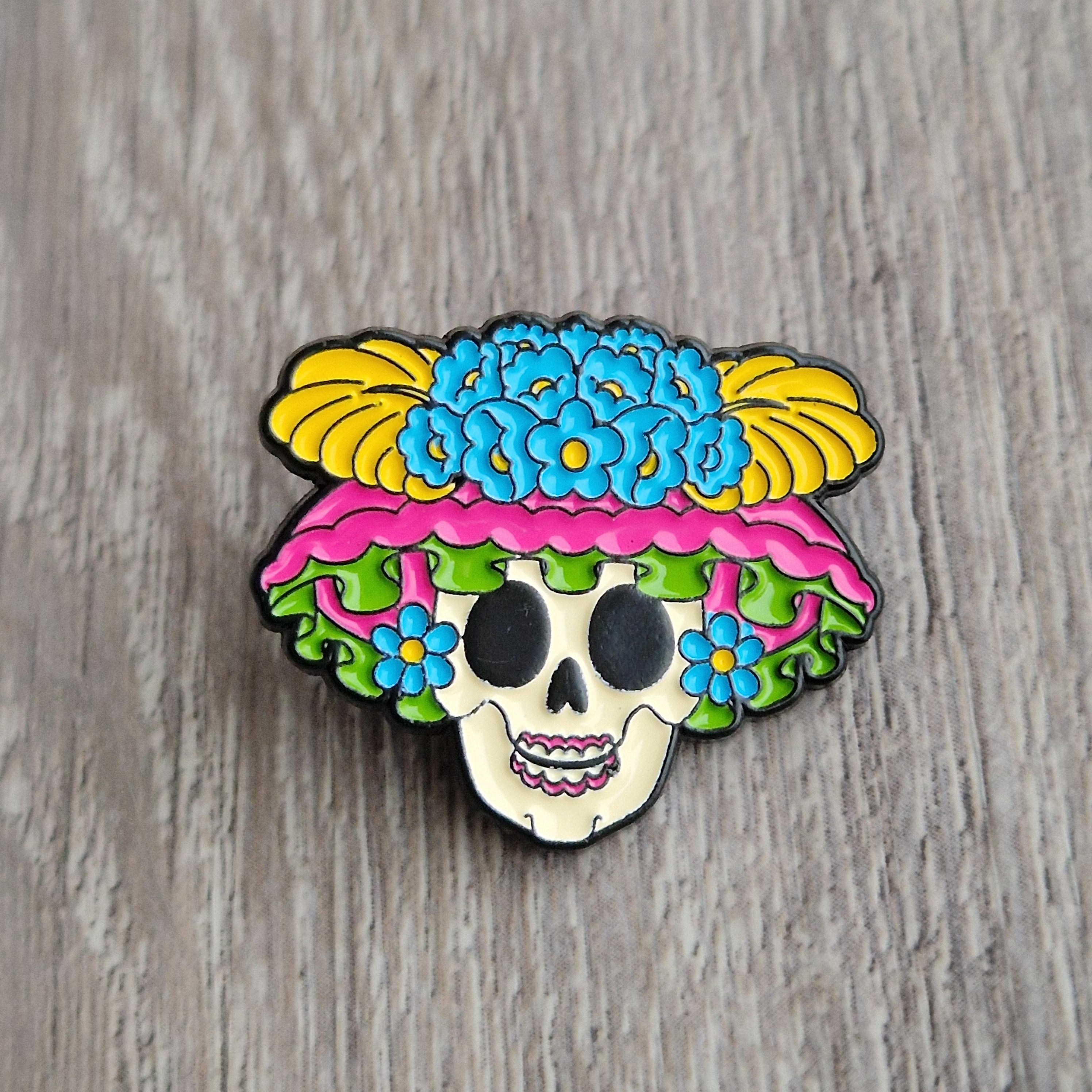 Pin Teschio Messicano con Fiori