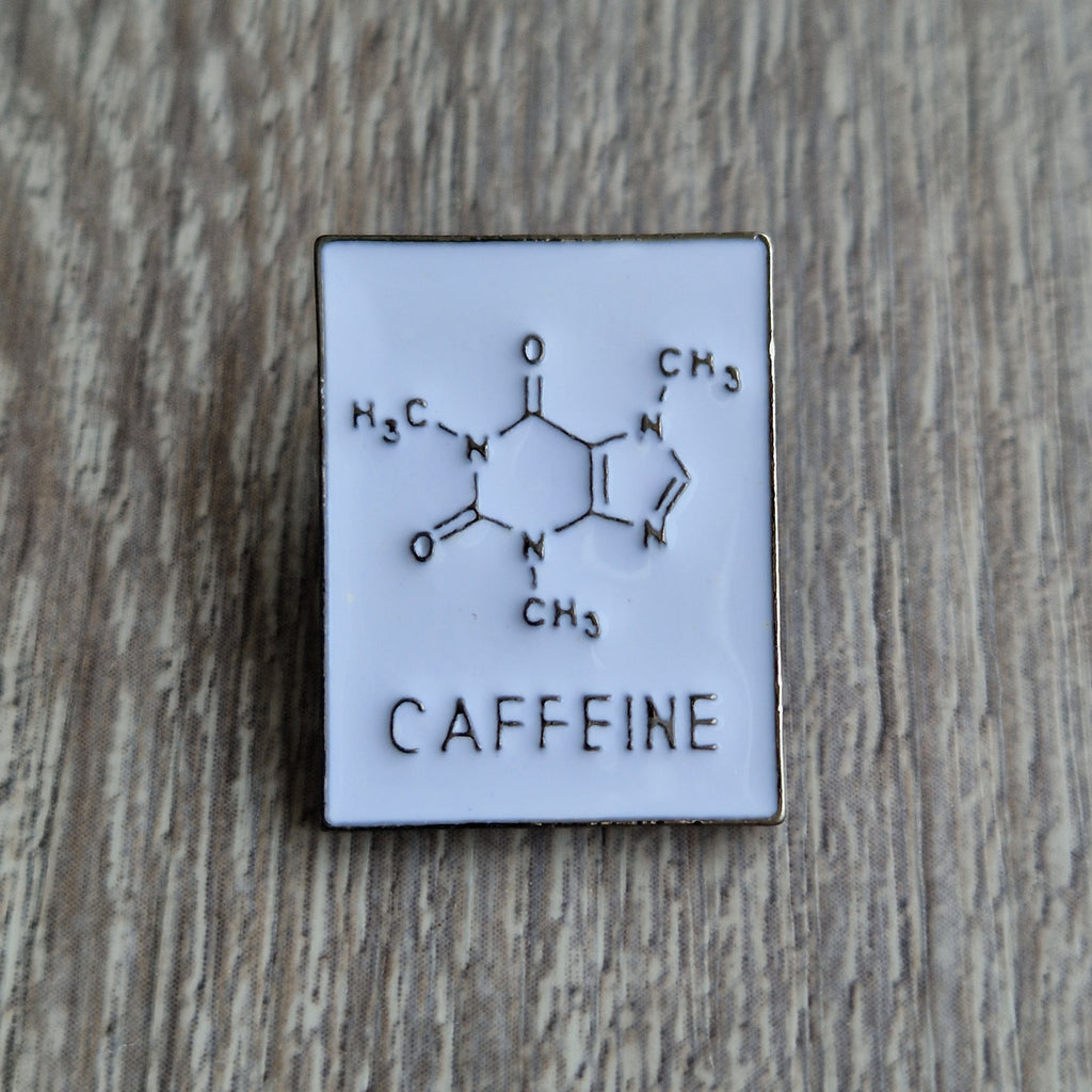 Spilla Caffeine con Formula Chimica