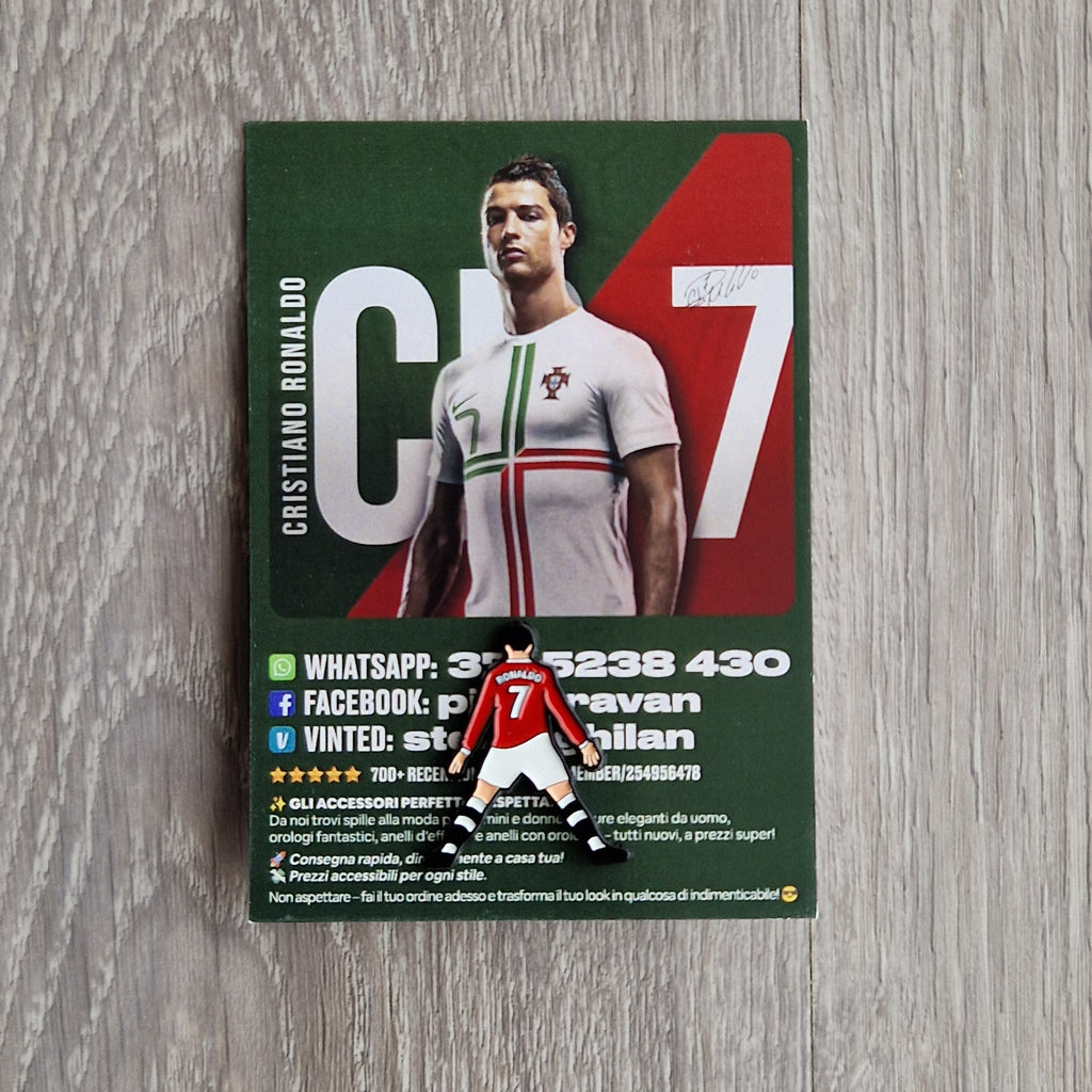 Spilla e card Cristiano Ronaldo CR7