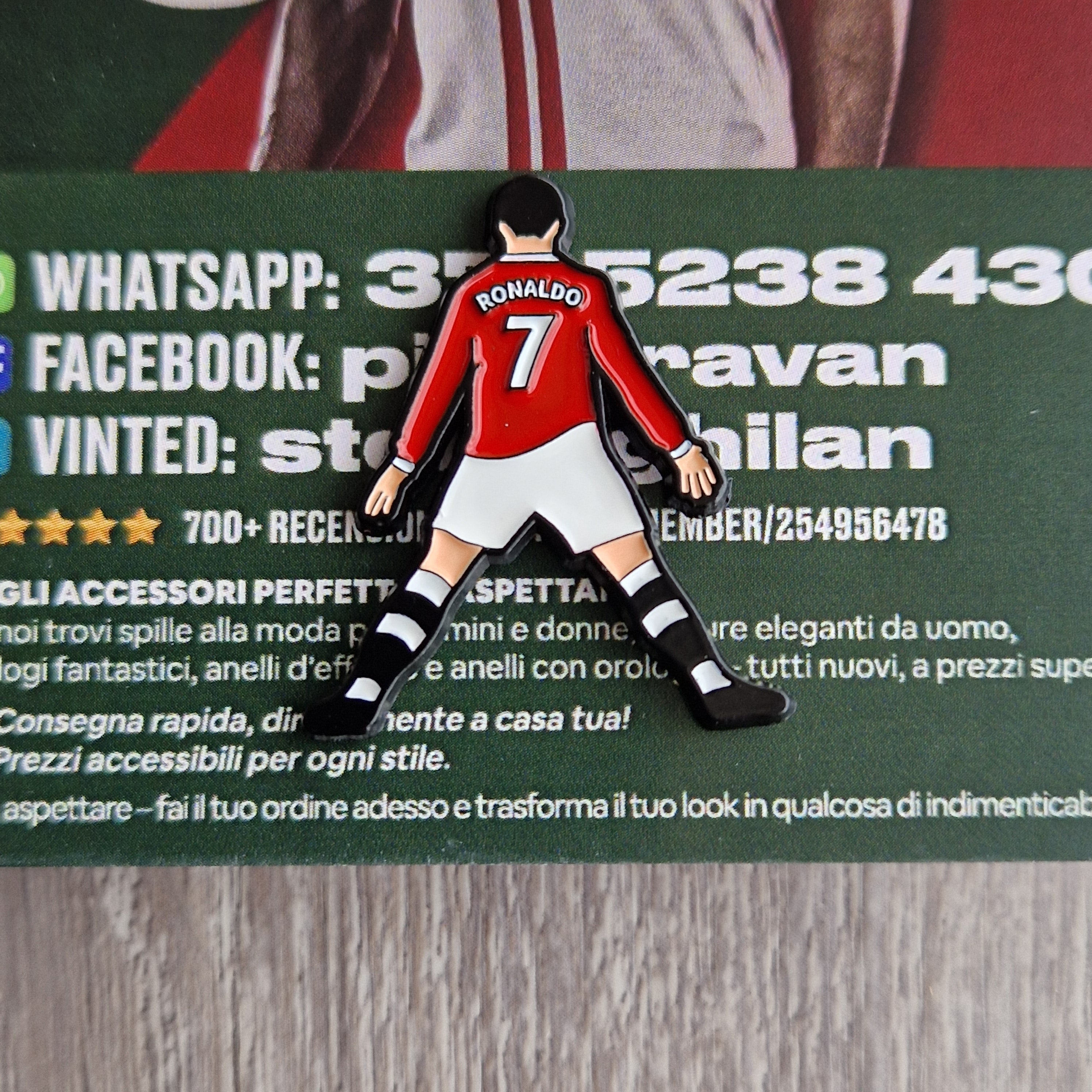 Spilla e card Cristiano Ronaldo CR7