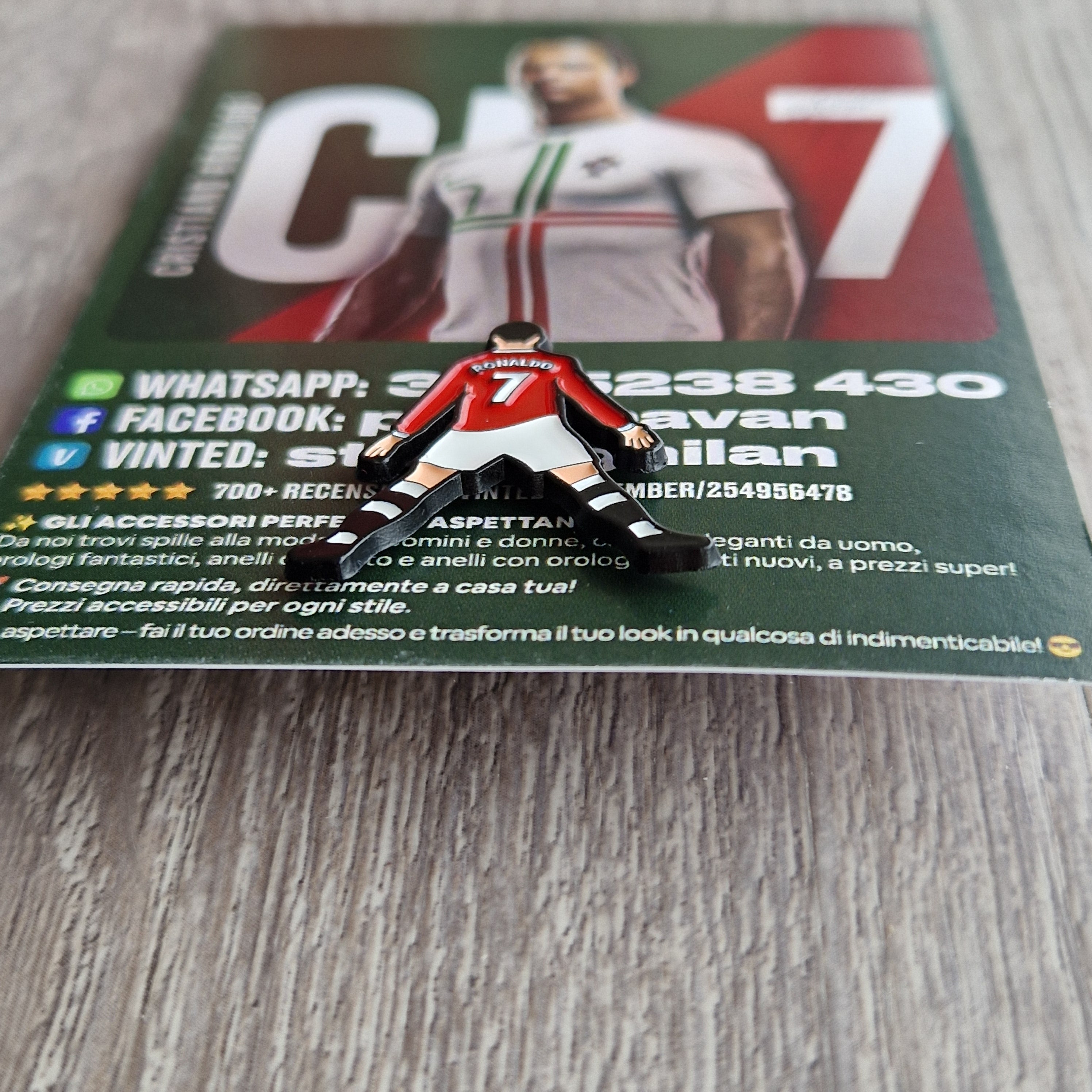 Spilla e card Cristiano Ronaldo CR7