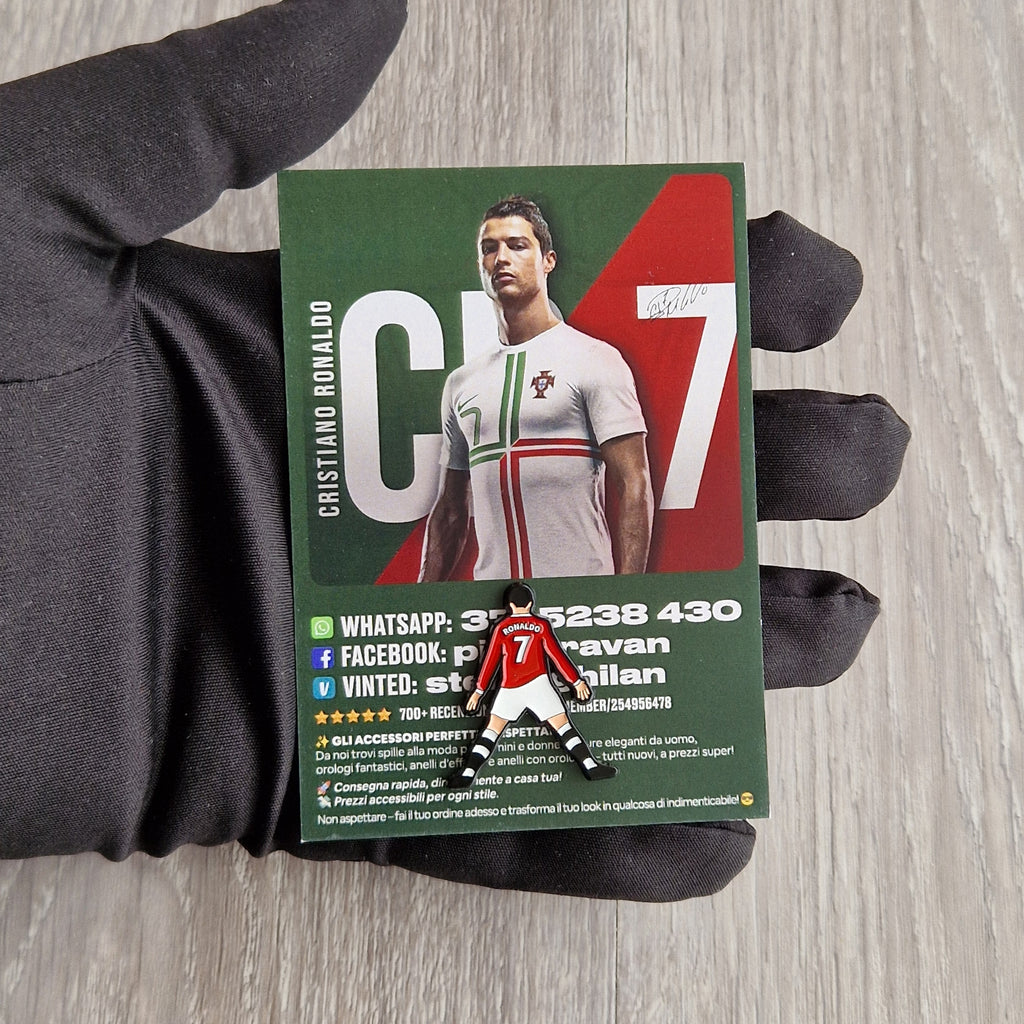 Spilla e card Cristiano Ronaldo CR7