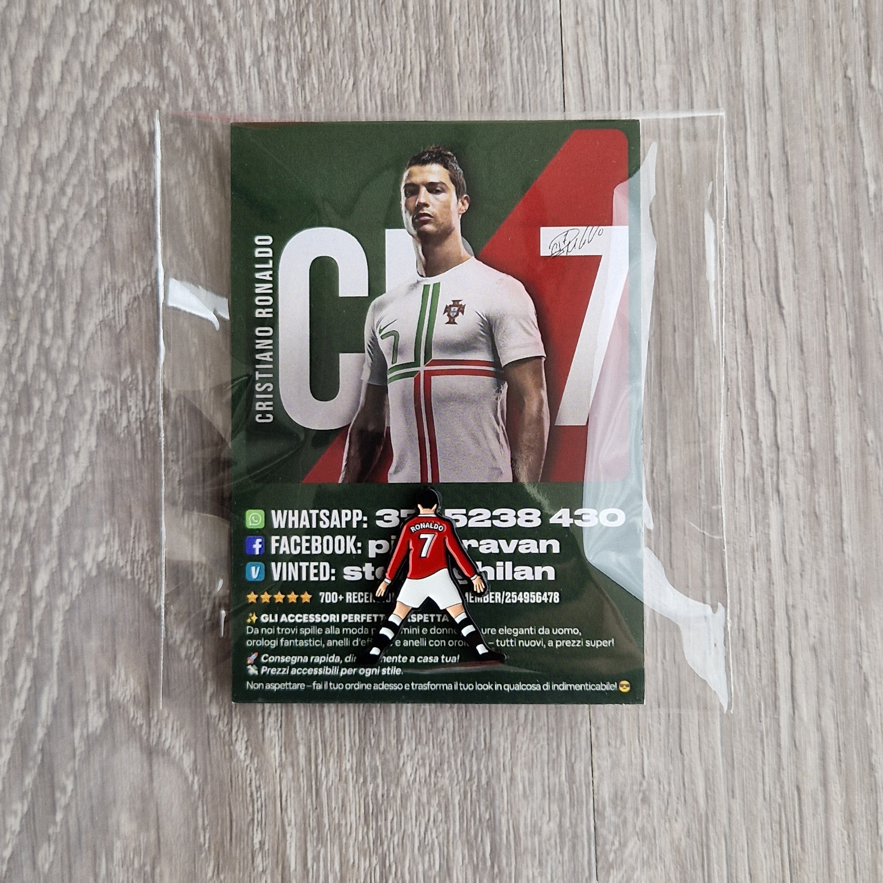 Spilla e card Cristiano Ronaldo CR7