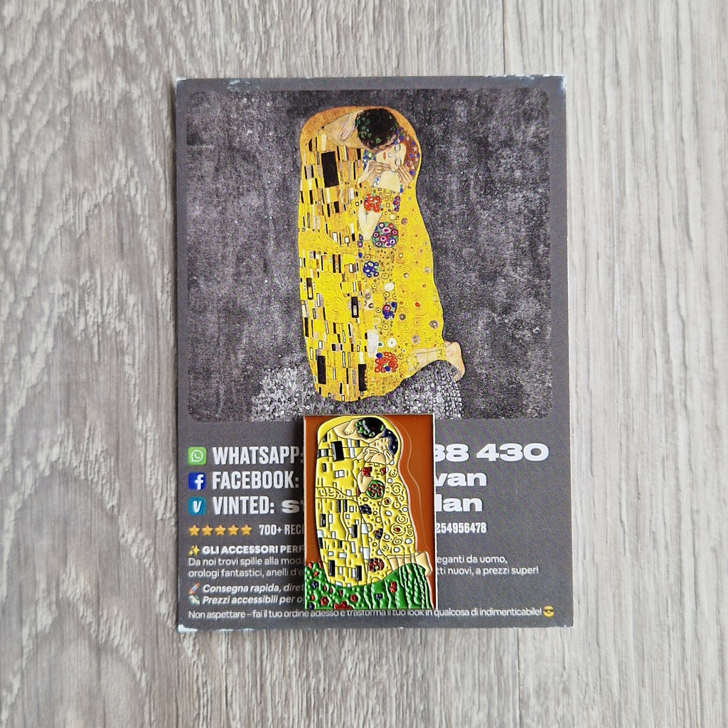 Spilla e card Il Bacio di Klimt