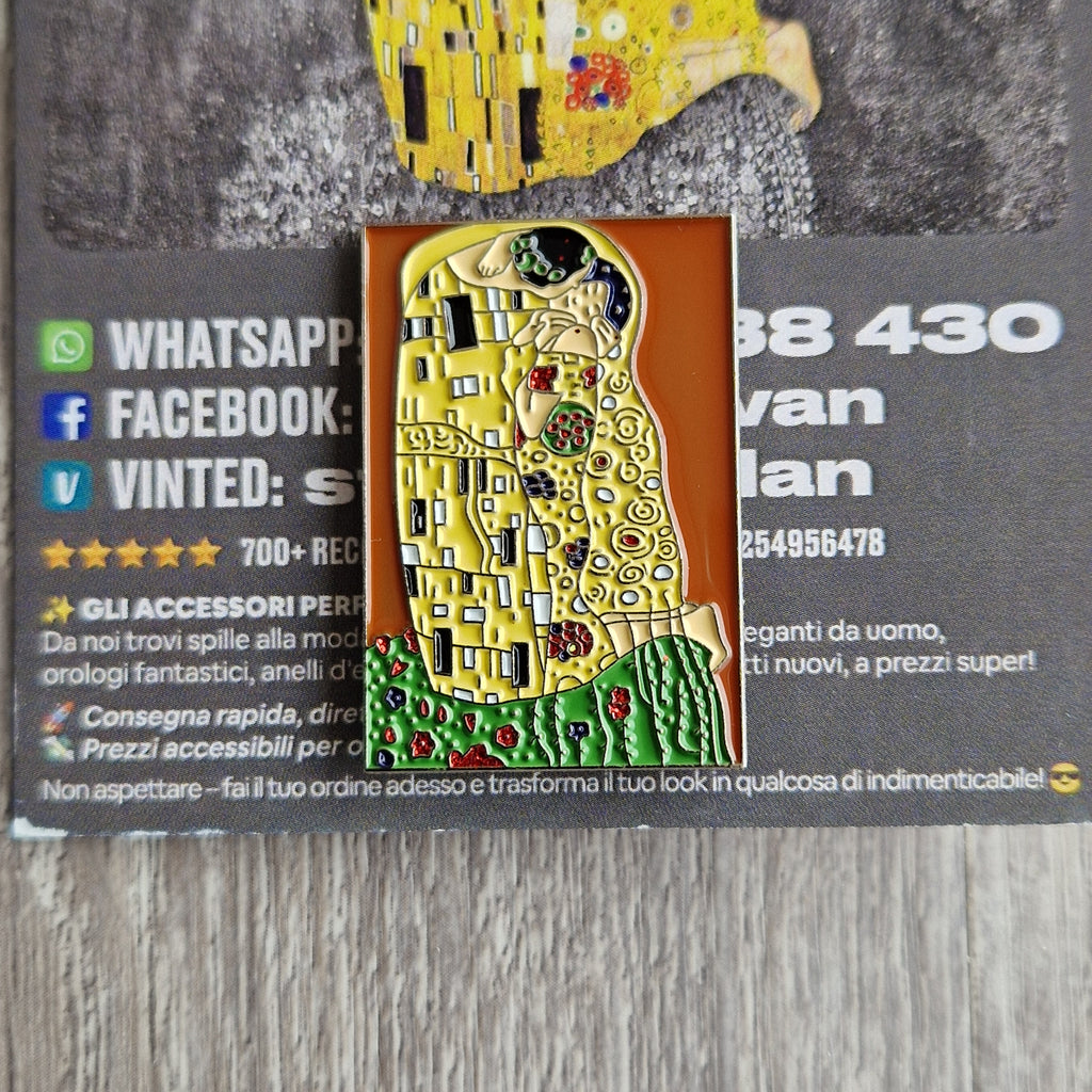 Spilla e card Il Bacio di Klimt