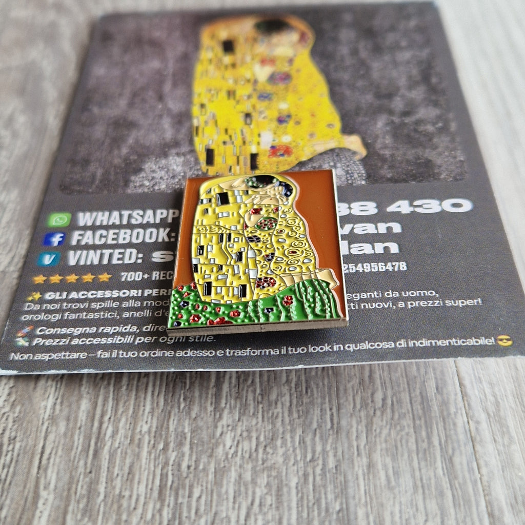 Spilla e card Il Bacio di Klimt
