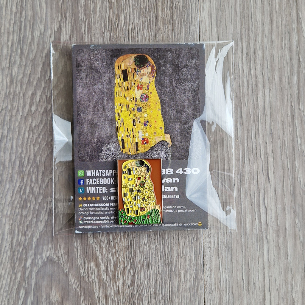 Spilla e card Il Bacio di Klimt