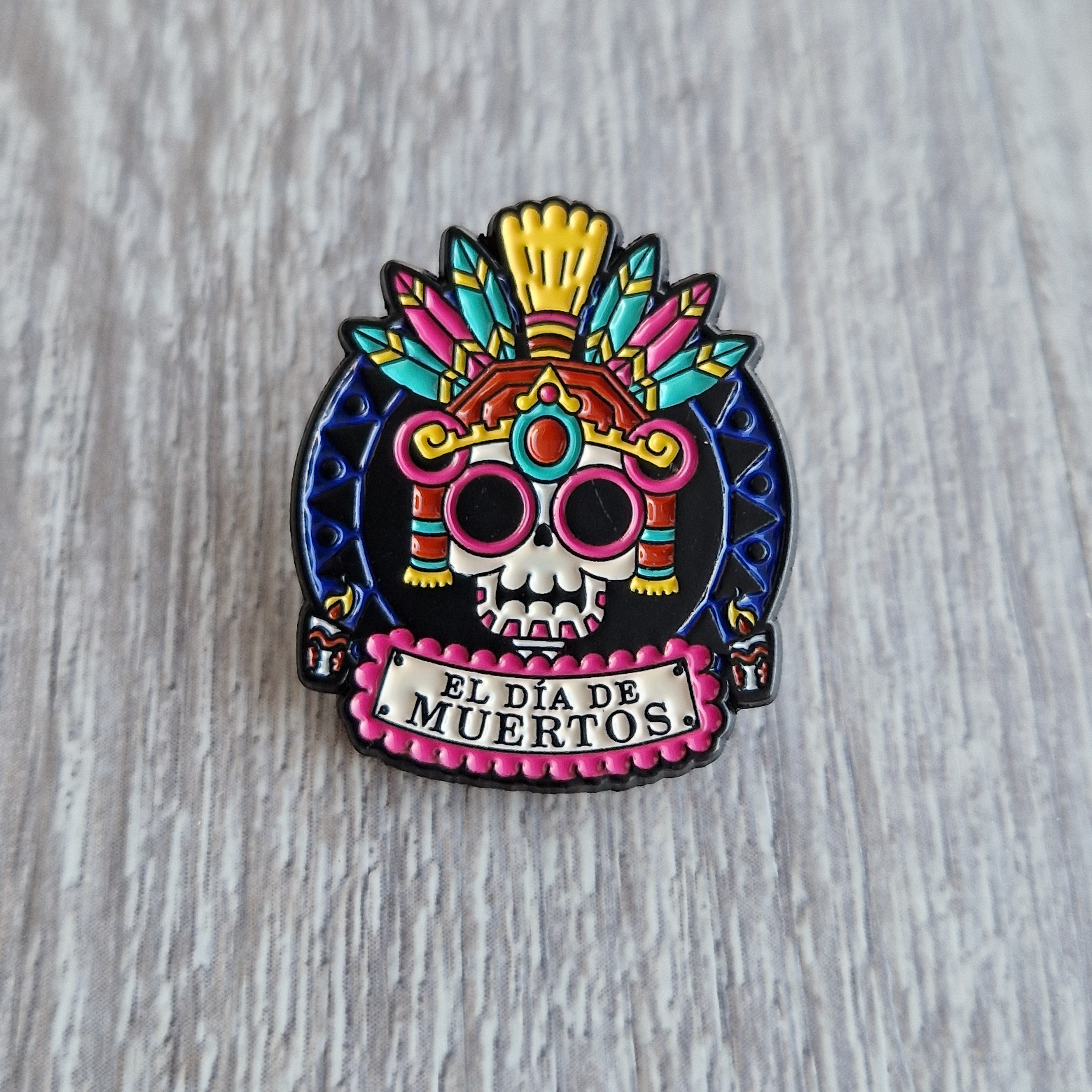 Spilla e card Dia de los Muertos