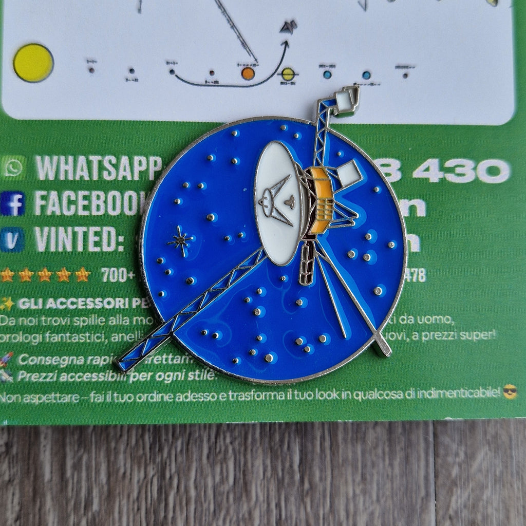 Spilla e card Pianeta Blu Astronomia