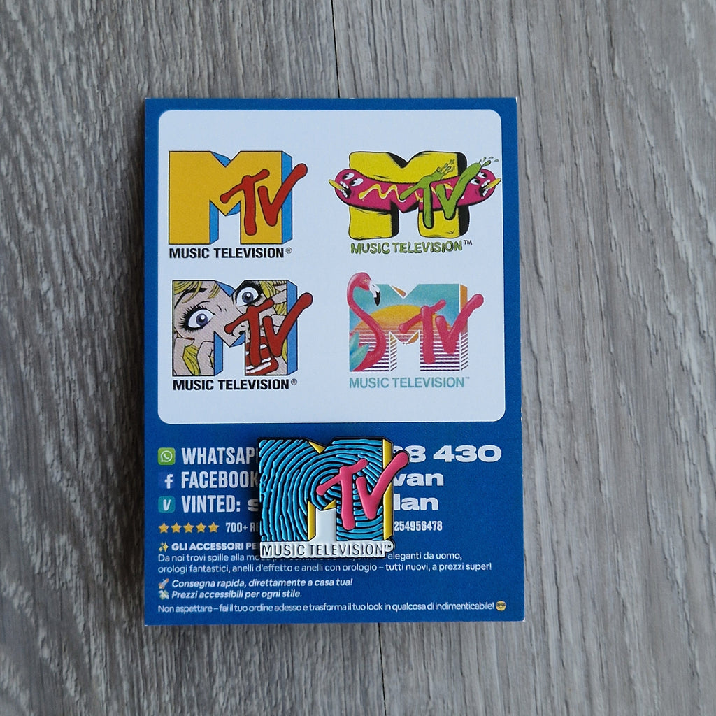 Spilla e card MTV Music Television Retro