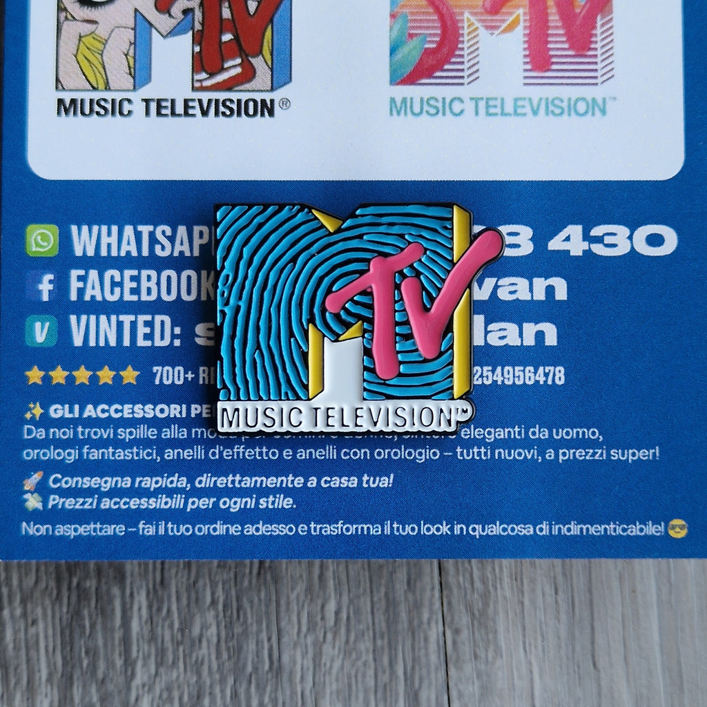 Spilla e card MTV Music Television Retro