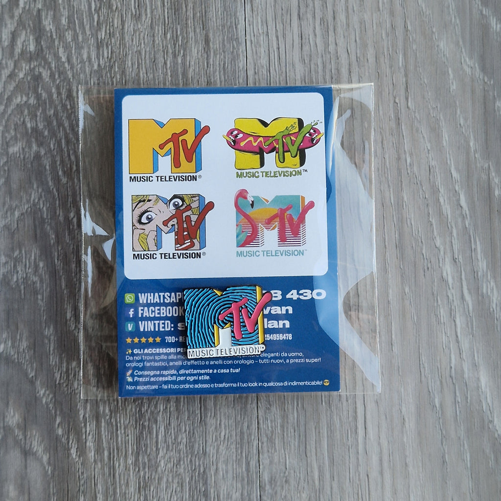 Spilla e card MTV Music Television Retro