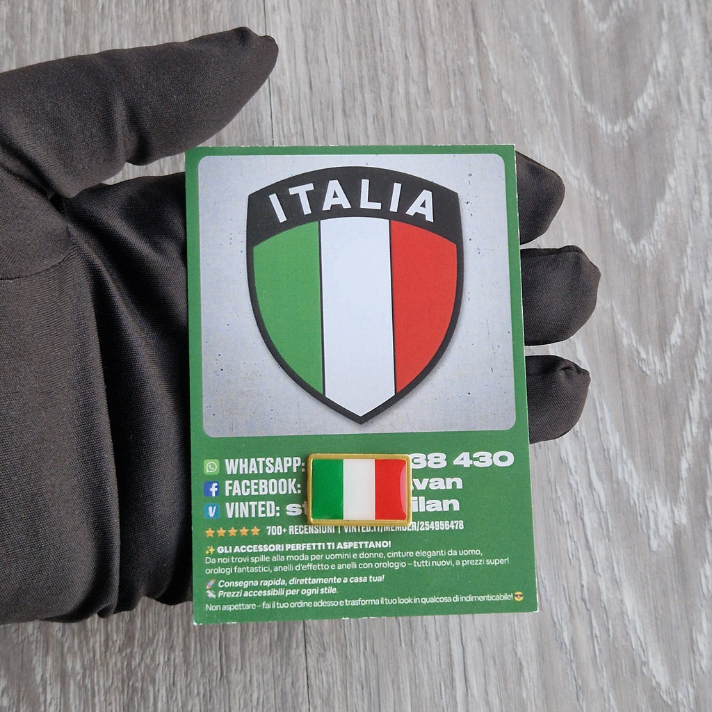 Spilla e card Italia Tricolore
